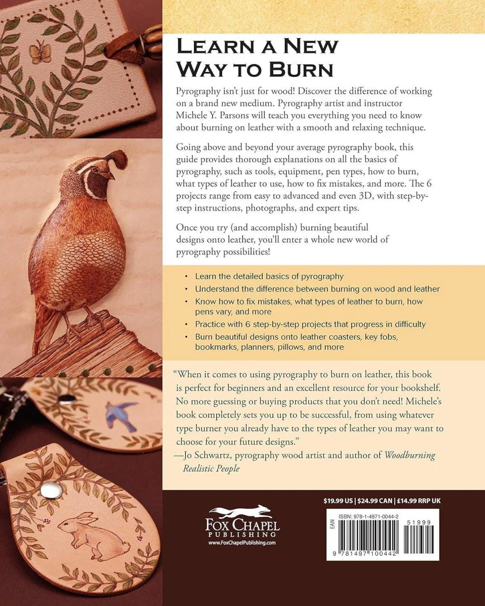 Fox Chapel Publishing - Leather Pyrography - A Beginner's Guide to Burning Designs - Image 2