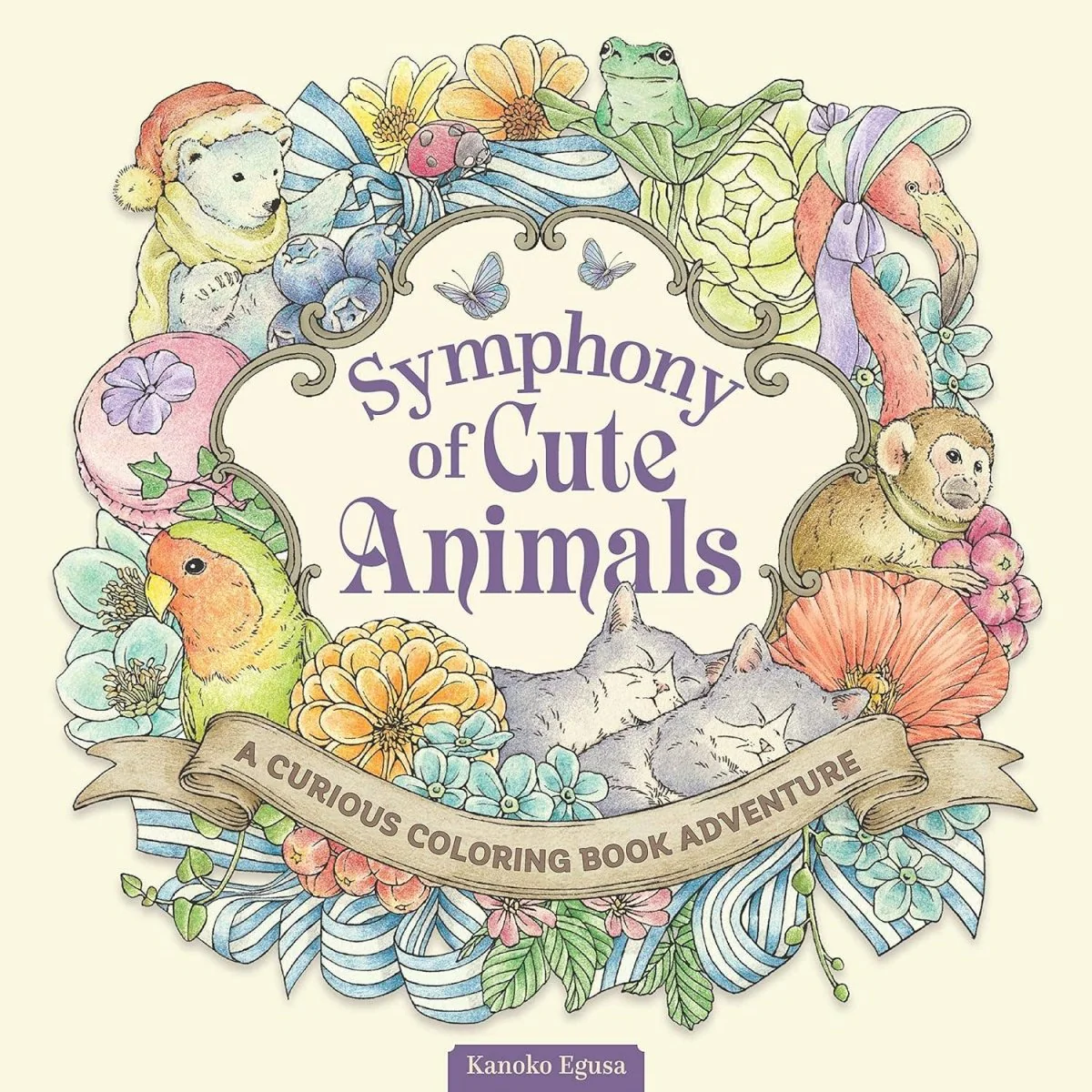 Fox Chapel Publishing - Symphony of Cute Animals - A Curious Coloring Book Adventure