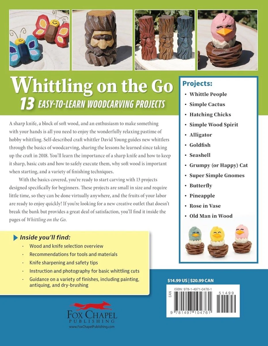 Fox Chapel Publishing - Whittling On the Go - 13 Easy-to-Learn Woodcarving Projects - Image 2