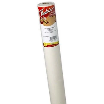 Fredrix Cotton Canvas Duck 7 oz - Primed 60" X 3 Yard Roll
