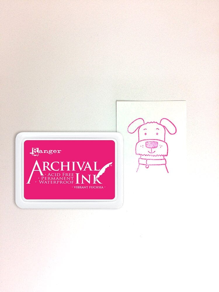 Ranger Archival 2.75"x4" Ink Pad - Vibrant Fuchsia - Image 2