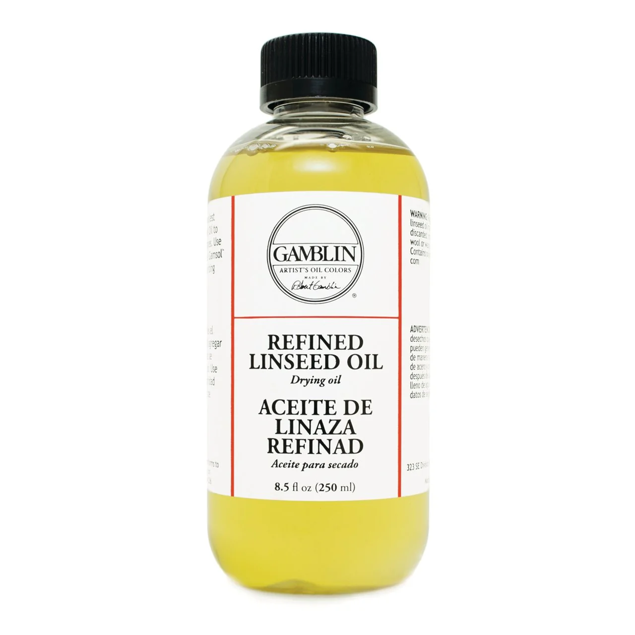 Gamblin Refined Linseed Oil  8.5 fl. ounce (250 ml)