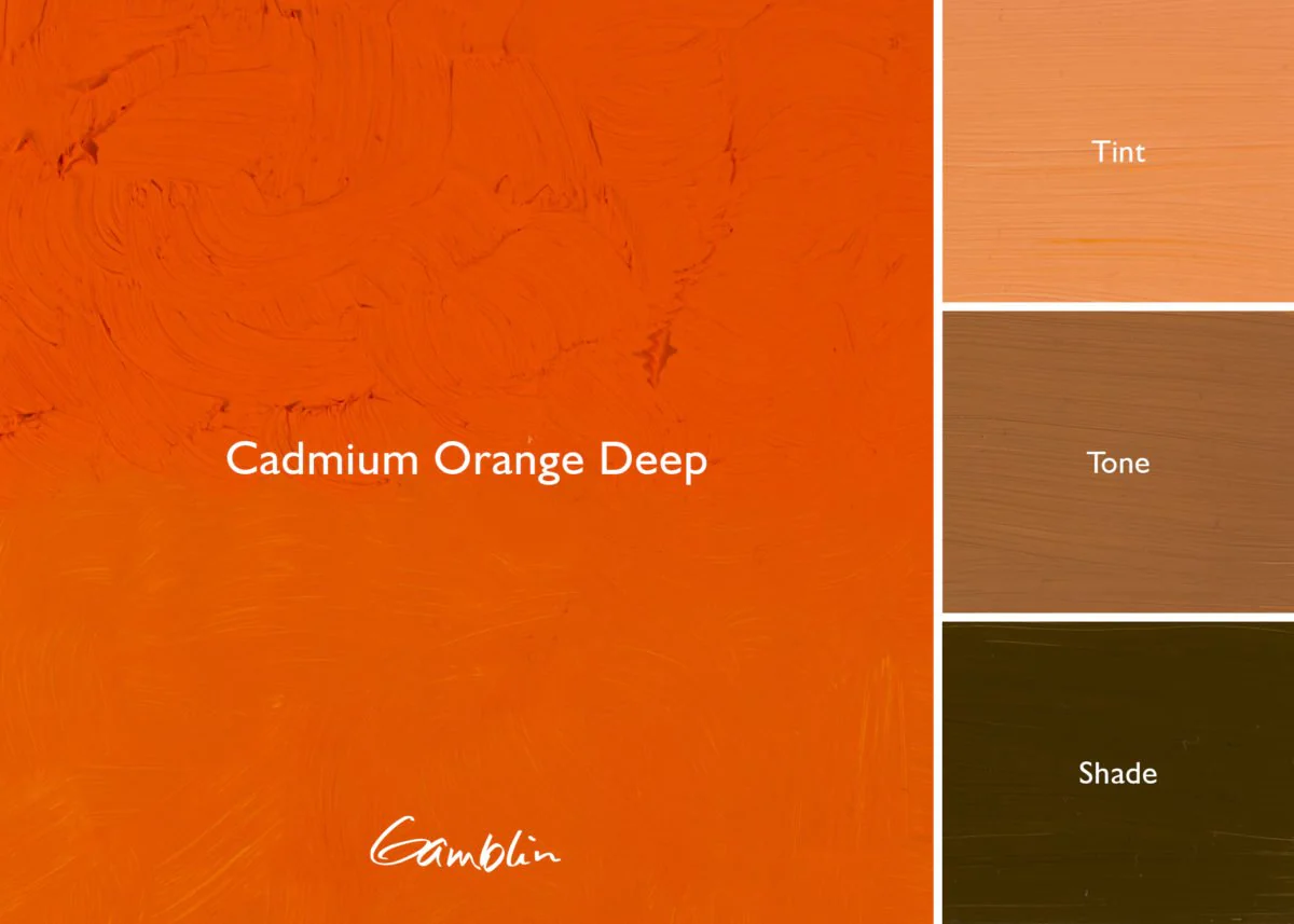 Gamblin Artist's Oil Colors Cadmium Orange Deep 37 ml - Image 2