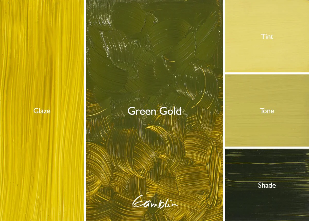 Gamblin Artist's Oil Colors Green Gold 37 ml - Image 2
