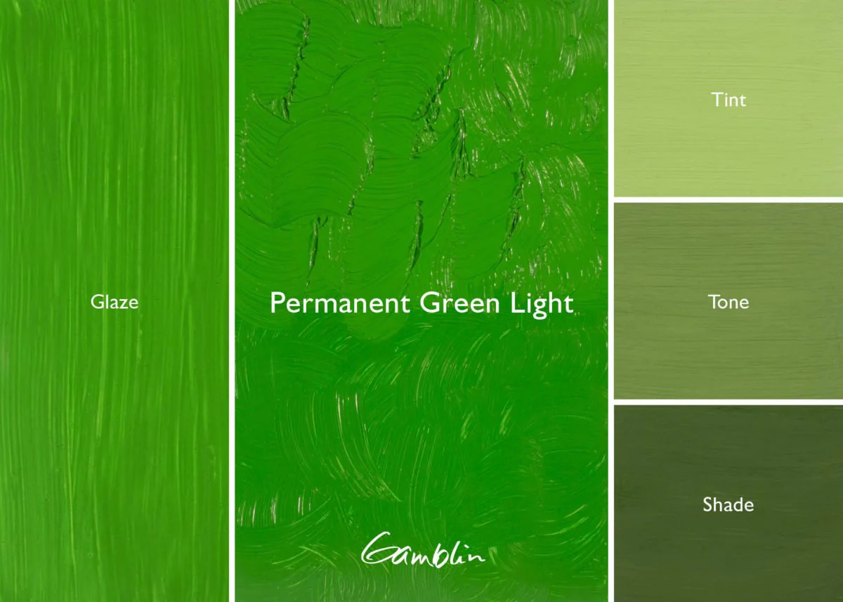 Gamblin Artist's Oil Colors Permanent Green Light 37 ml - Image 2