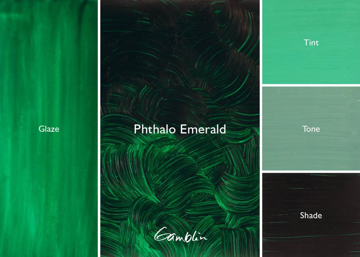 Gamblin Artist's Oil Colors Phthalo Emerald 37 ml - Image 2