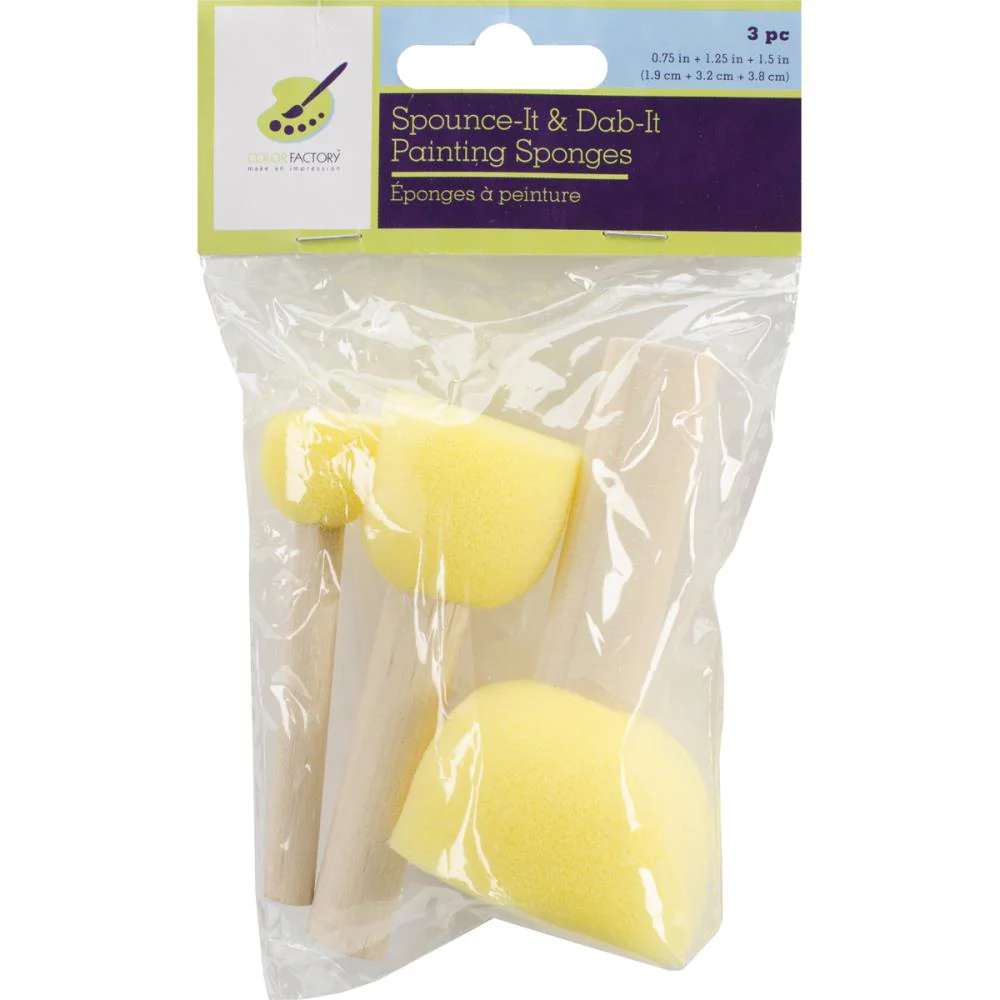Color Factory Spounce It & Dab It Painting Sponges - 3 Pack