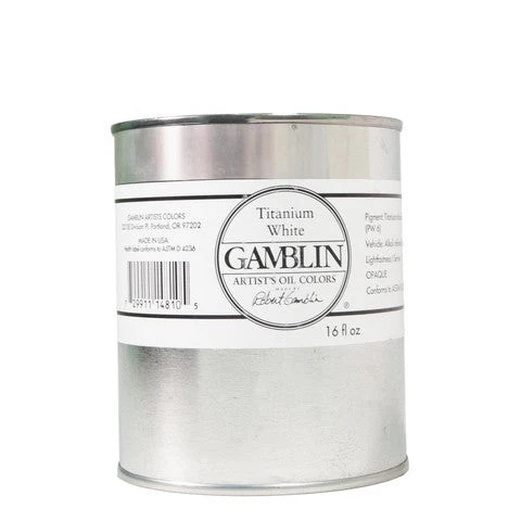 Gamblin Artist's Oil Colors Titanium White 16 oz. can