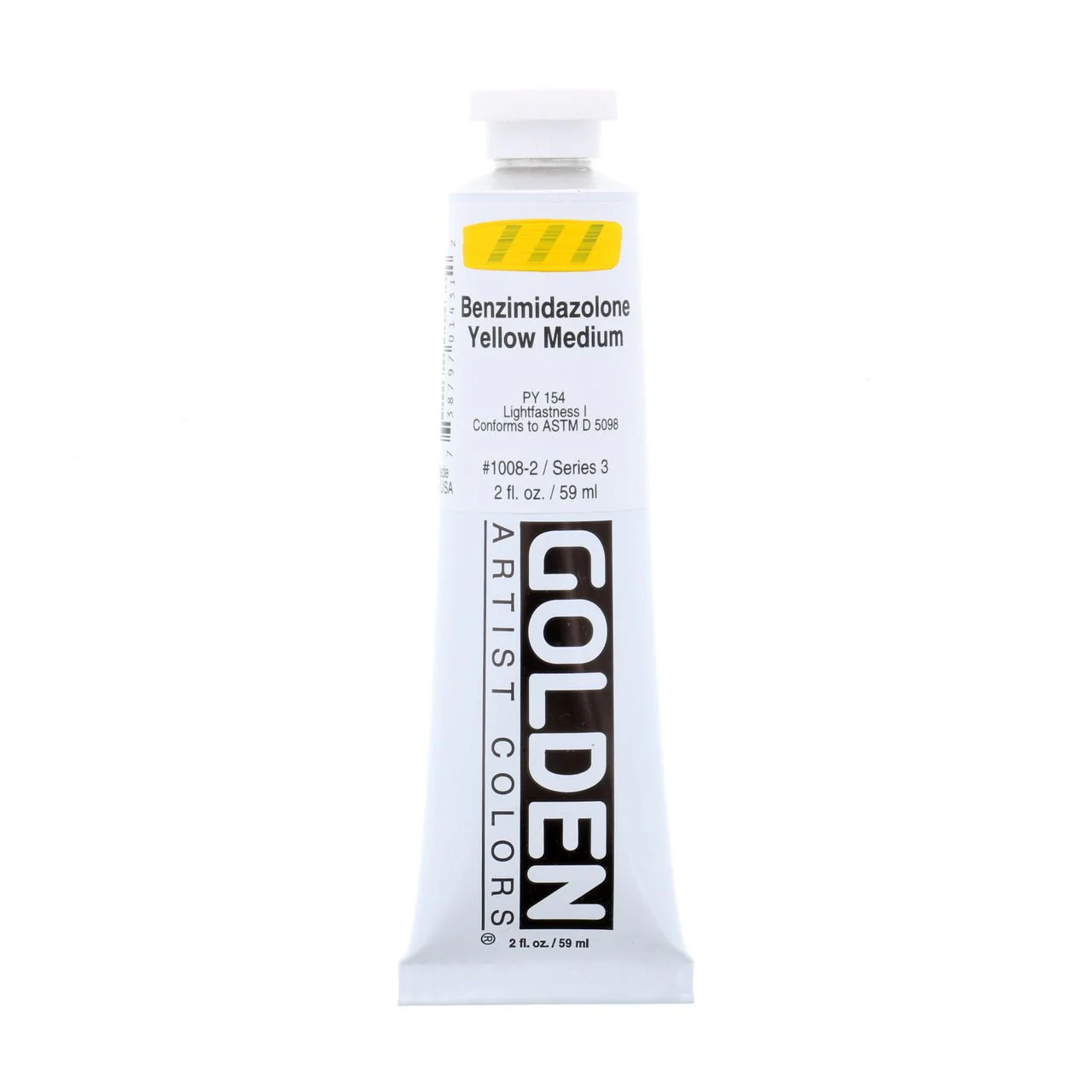 Golden Heavy Body Acrylic Benzimidazolone Yellow Medium 2 oz