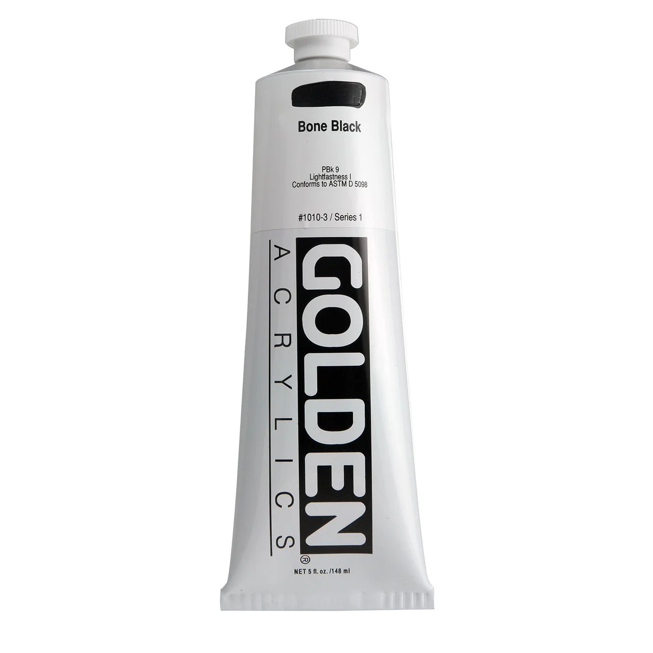 Golden Heavy Body Acrylic Bone Black 5 oz