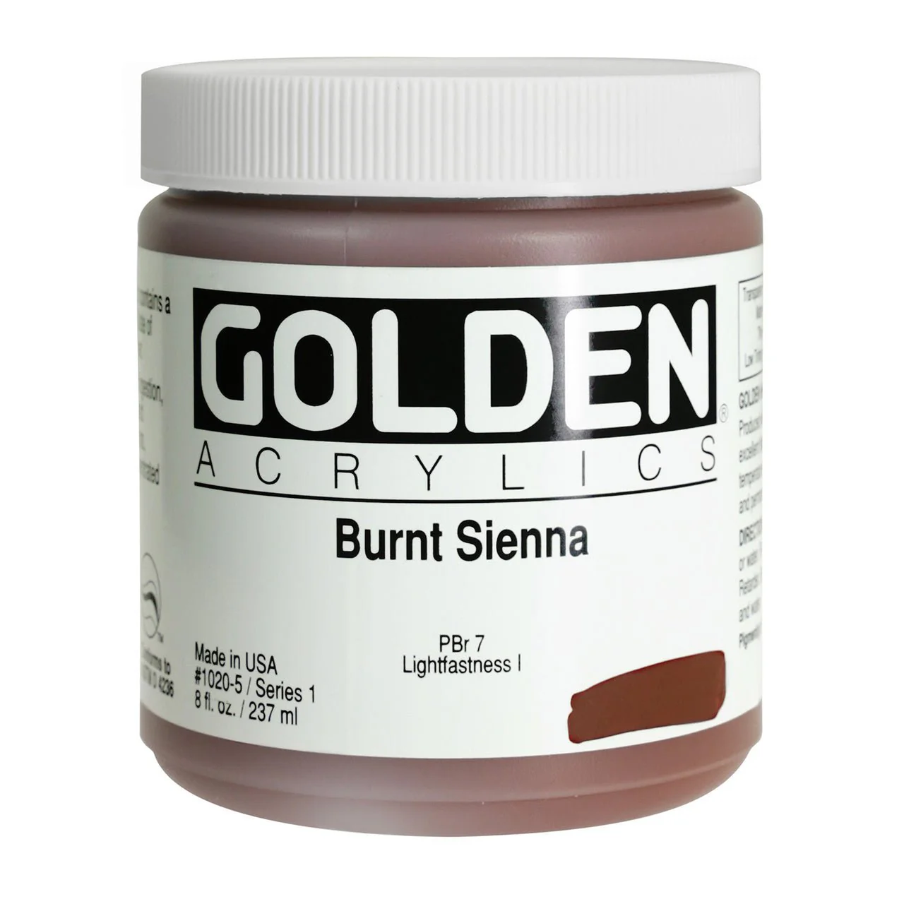 Golden Heavy Body Acrylic Burnt Sienna 8 oz