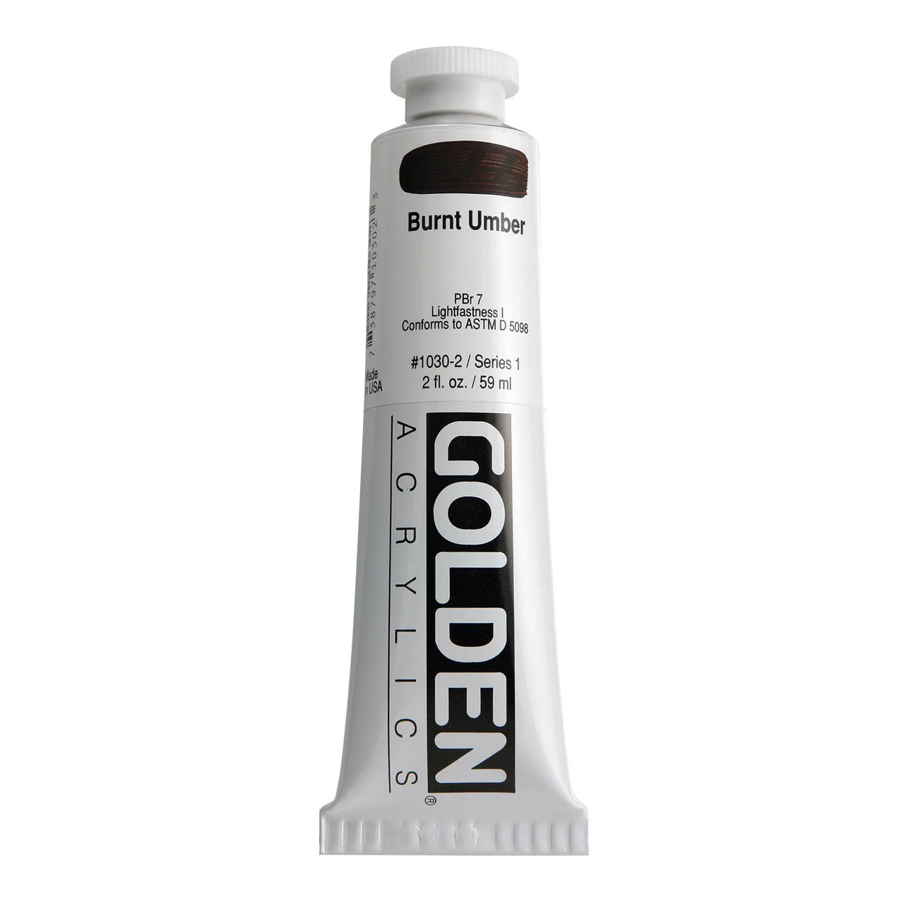 Golden Heavy Body Acrylic Burnt Umber 2 oz