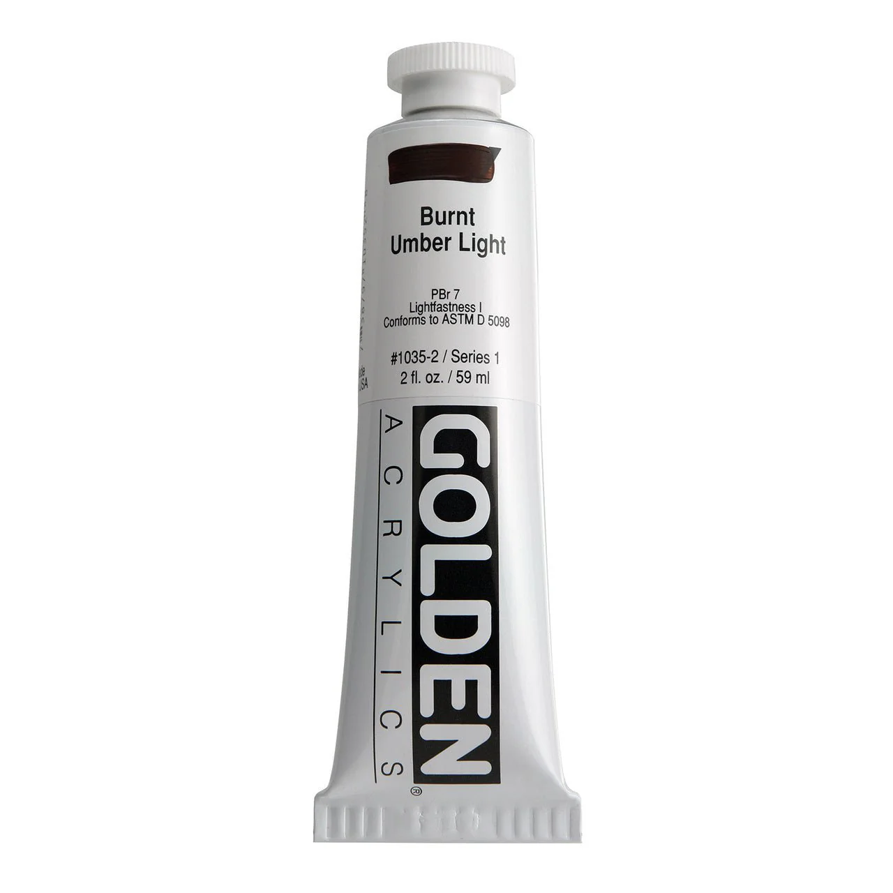 Golden Heavy Body Acrylic Burnt Umber Light 2 oz