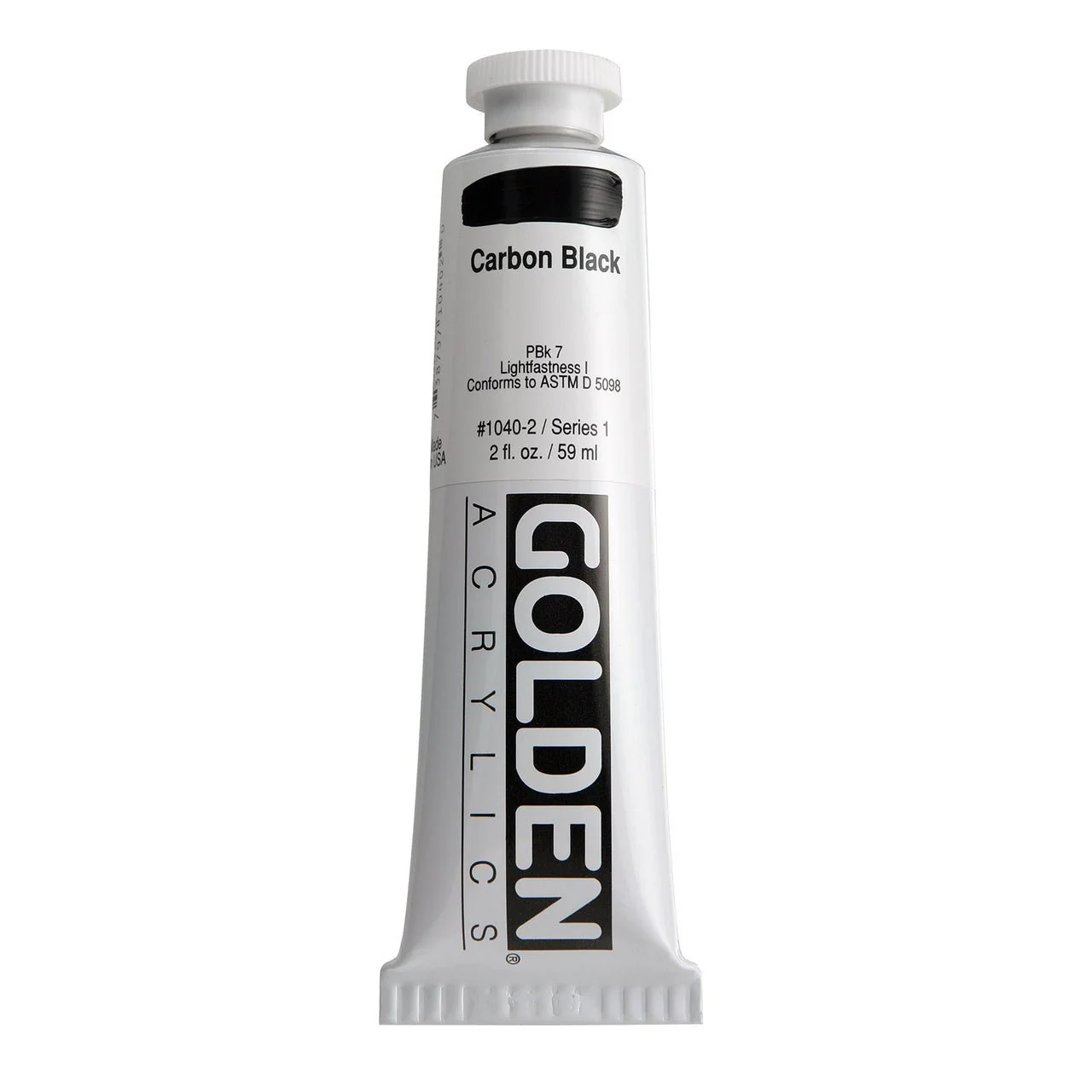 Golden Heavy Body Acrylic Carbon Black 2 oz