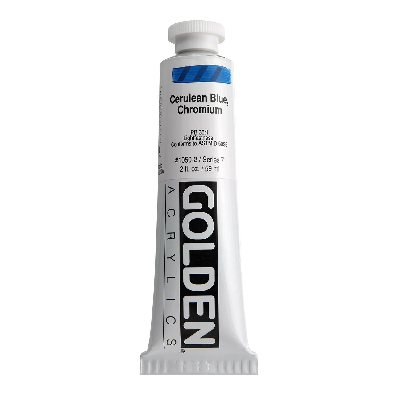Golden Heavy Body Acrylic Cerulean Blue Chromium 2 oz