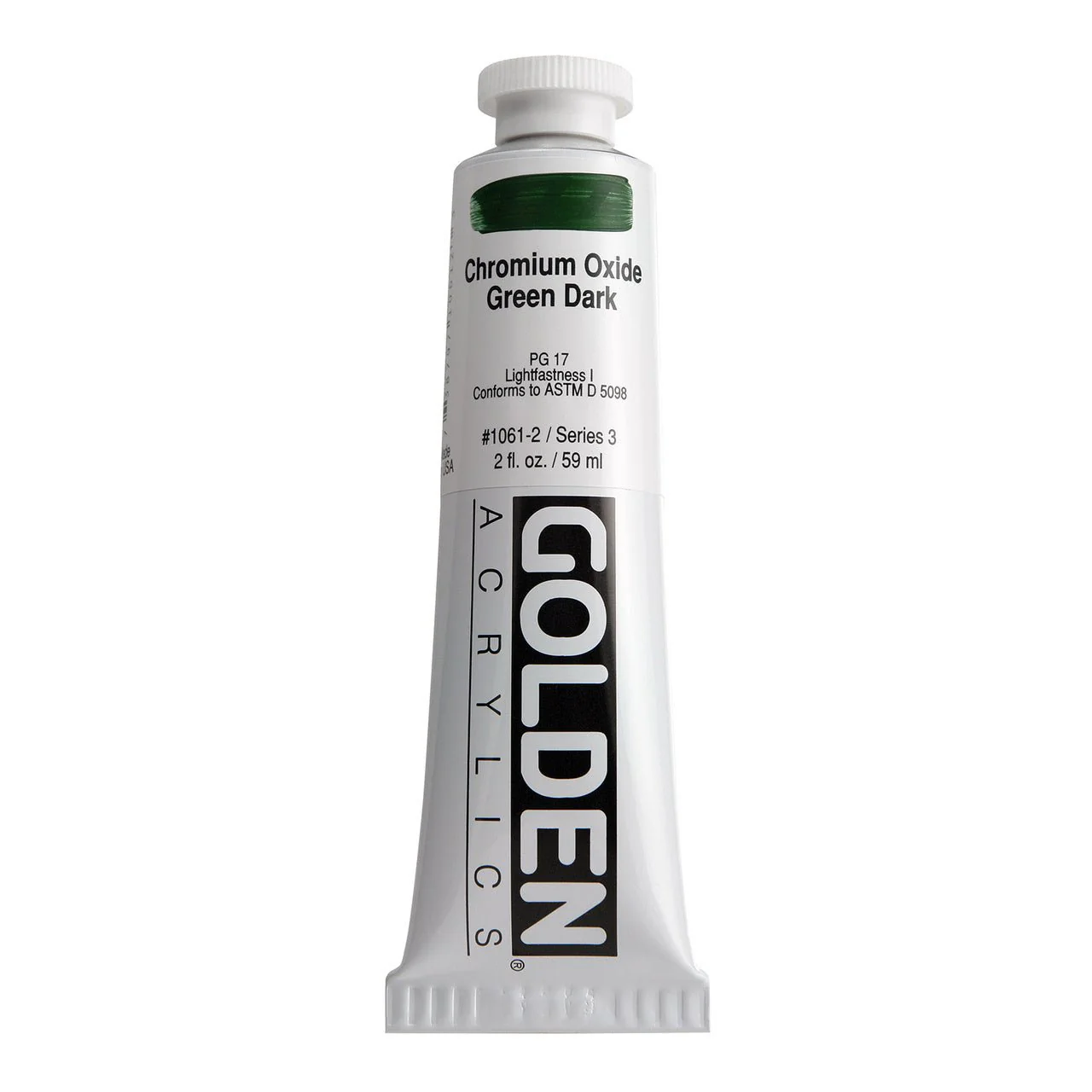 Golden Heavy Body Acrylic Chromium Oxide Green Dark 2 oz