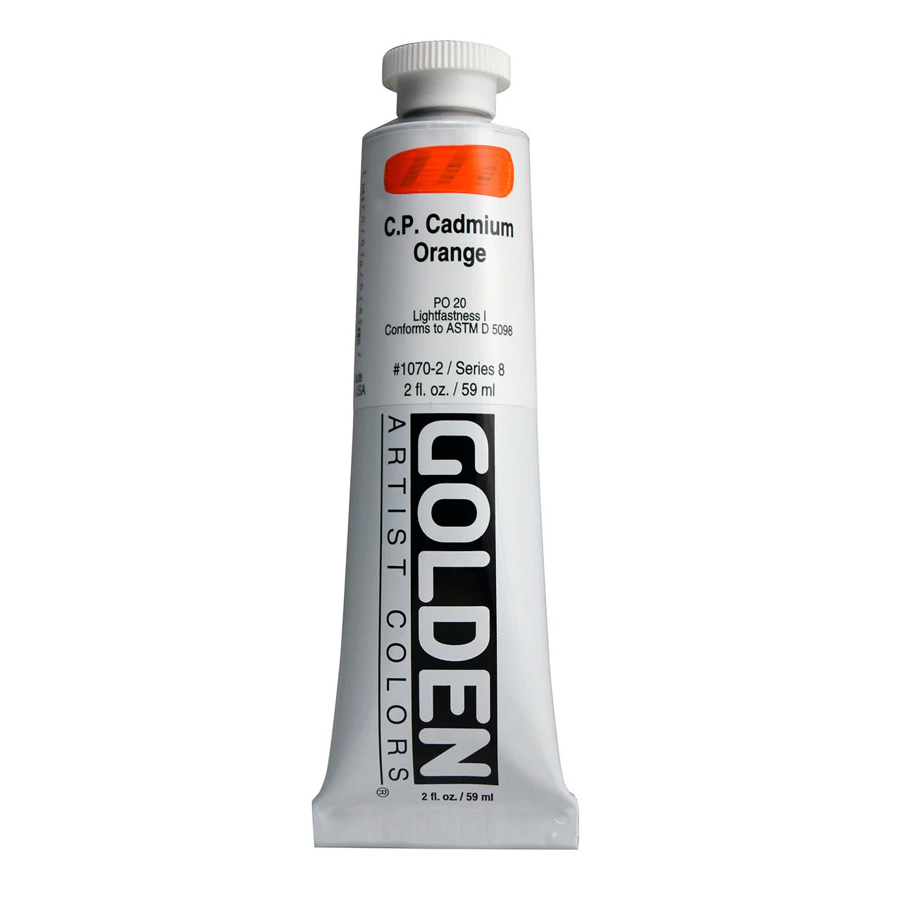 Golden Heavy Body Acrylic Cadmium Orange 2 oz