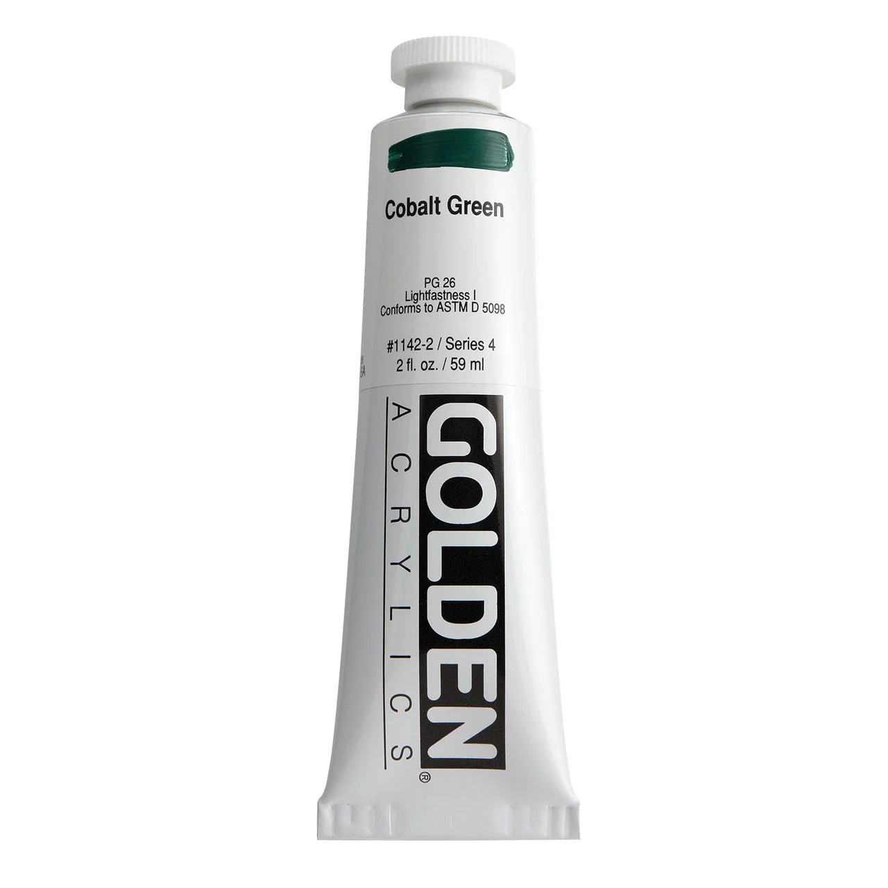 Golden Heavy Body Acrylic Cobalt Green 2 oz