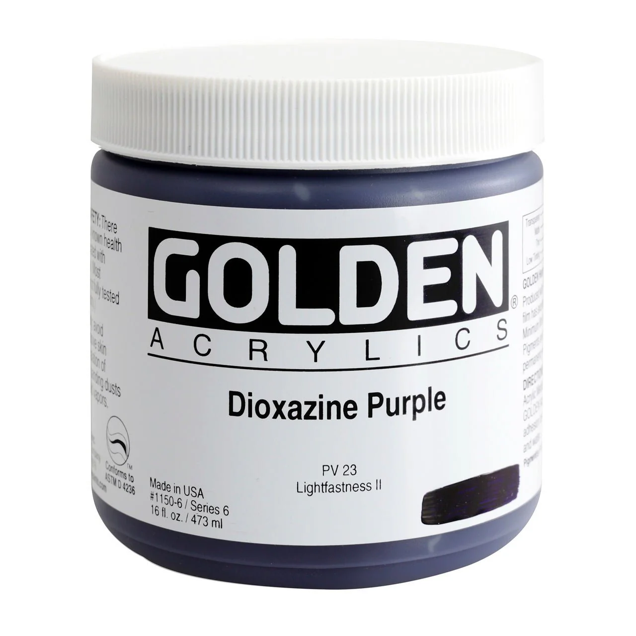 Golden Heavy Body Acrylic Dioxazine Purple 16 oz