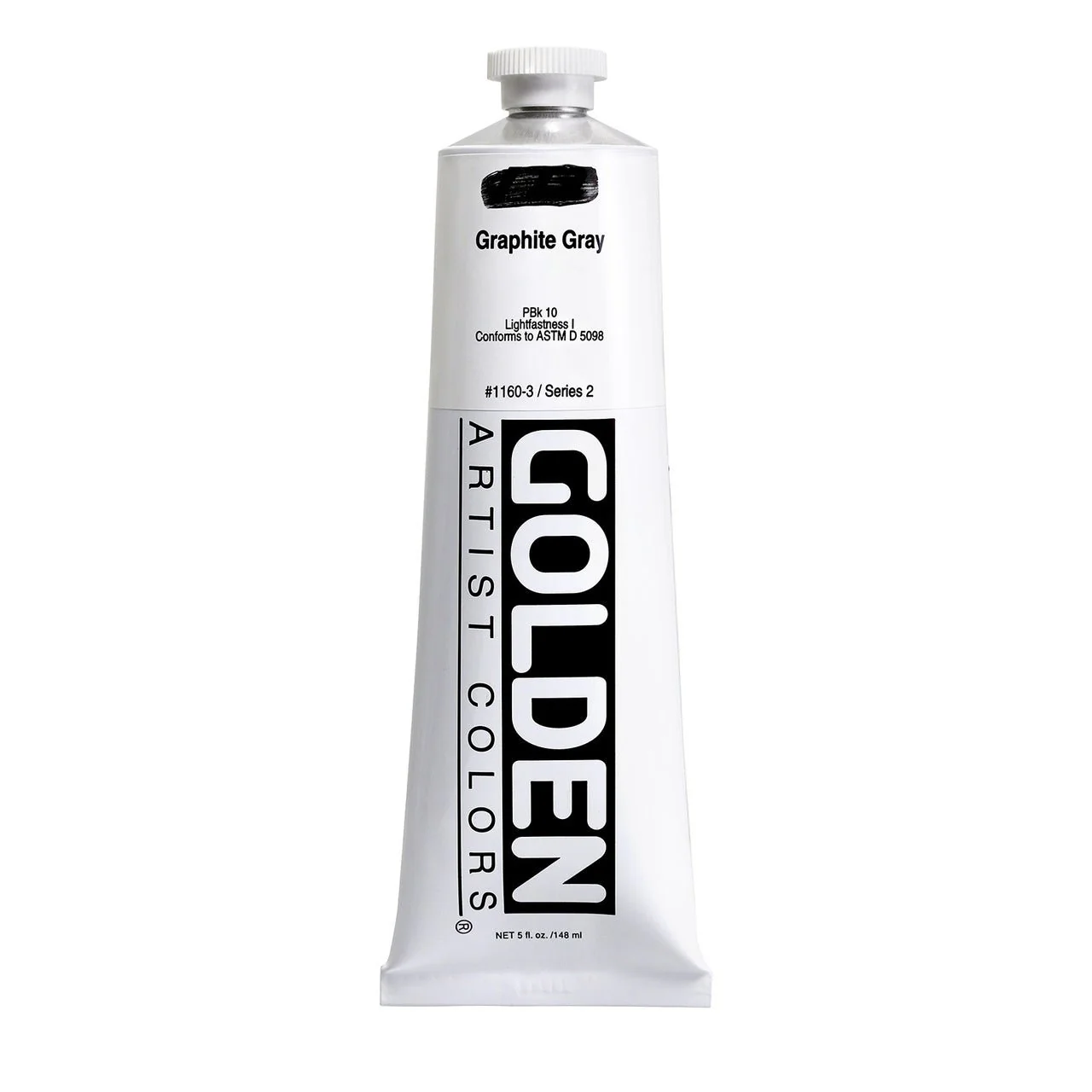 Golden Heavy Body Acrylic Graphite Gray 5 oz