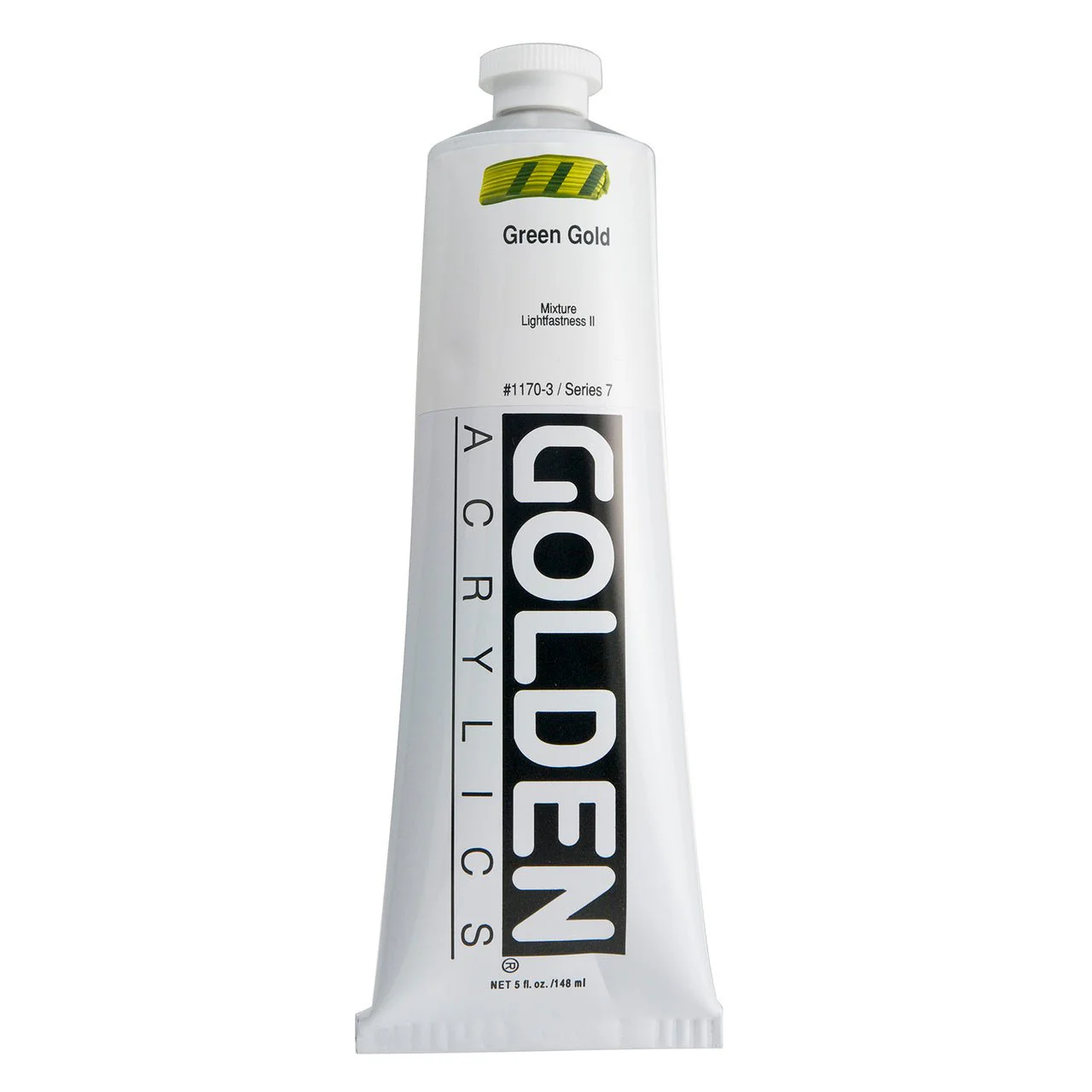 Golden Heavy Body Acrylic Green Gold 5 oz