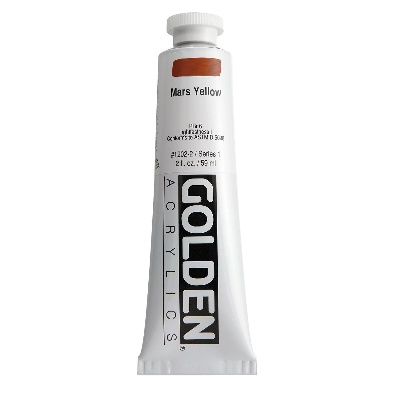 Golden Heavy Body Acrylic Mars Yellow 2 oz