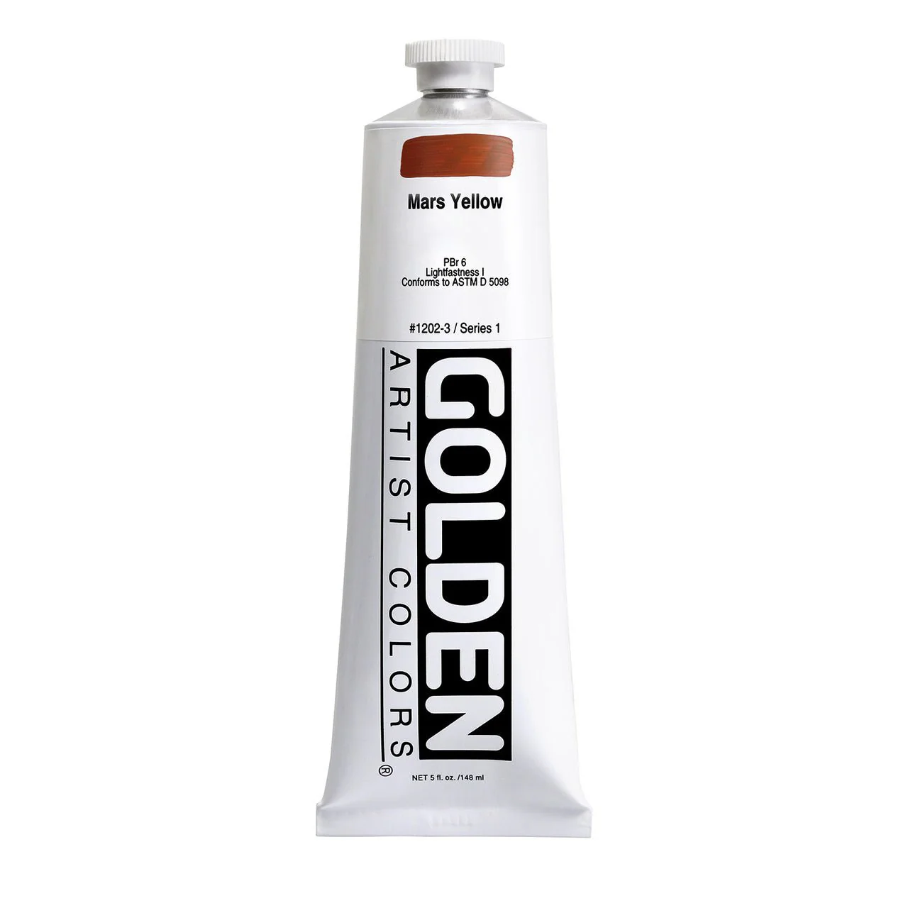 Golden Heavy Body Acrylic Mars Yellow 5 oz