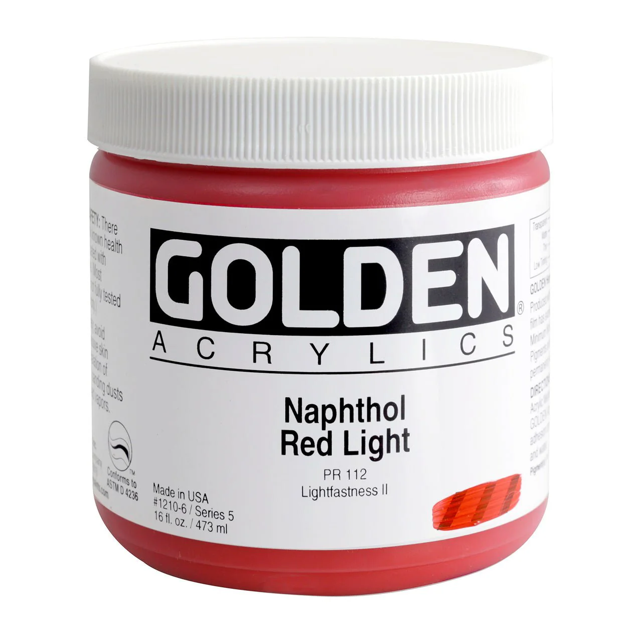 Golden Heavy Body Acrylic Naphthol Red Light 16 oz