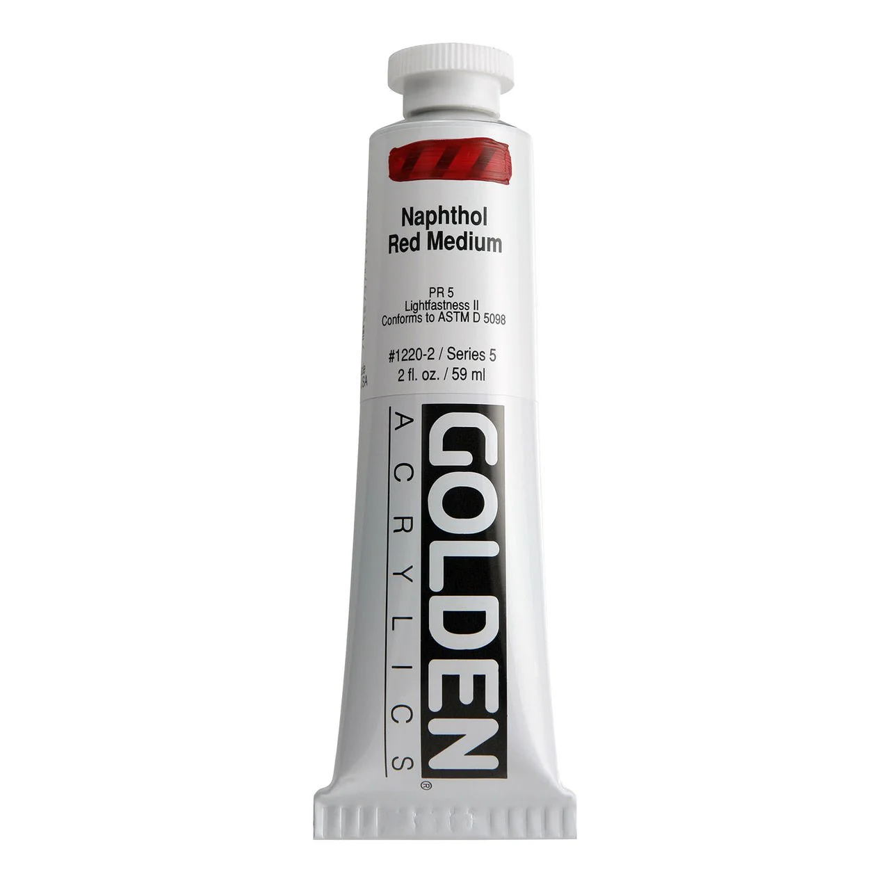 Golden Heavy Body Acrylic Naphthol Red Medium 2 oz