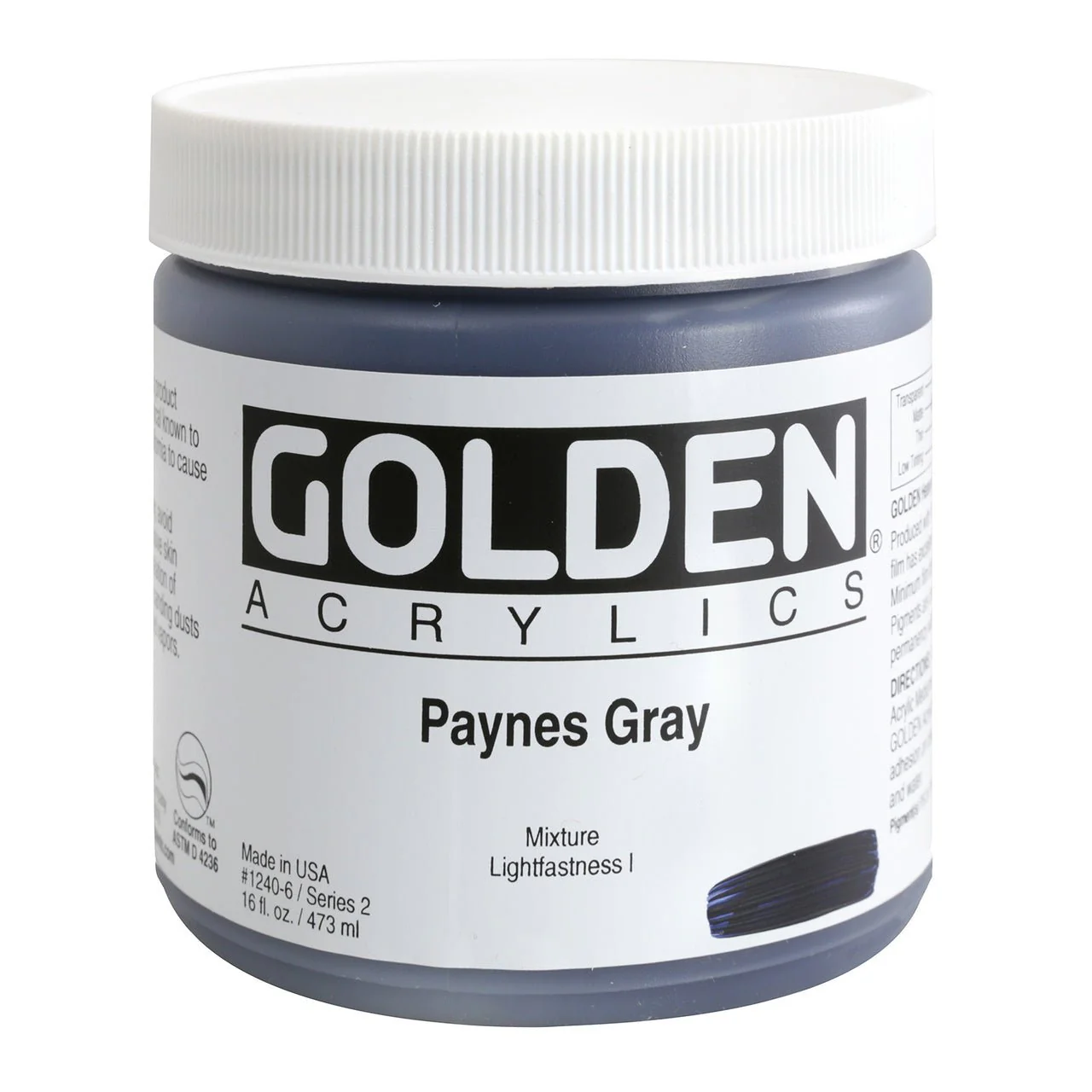 Golden Heavy Body Acrylic Paynes Gray 16 oz