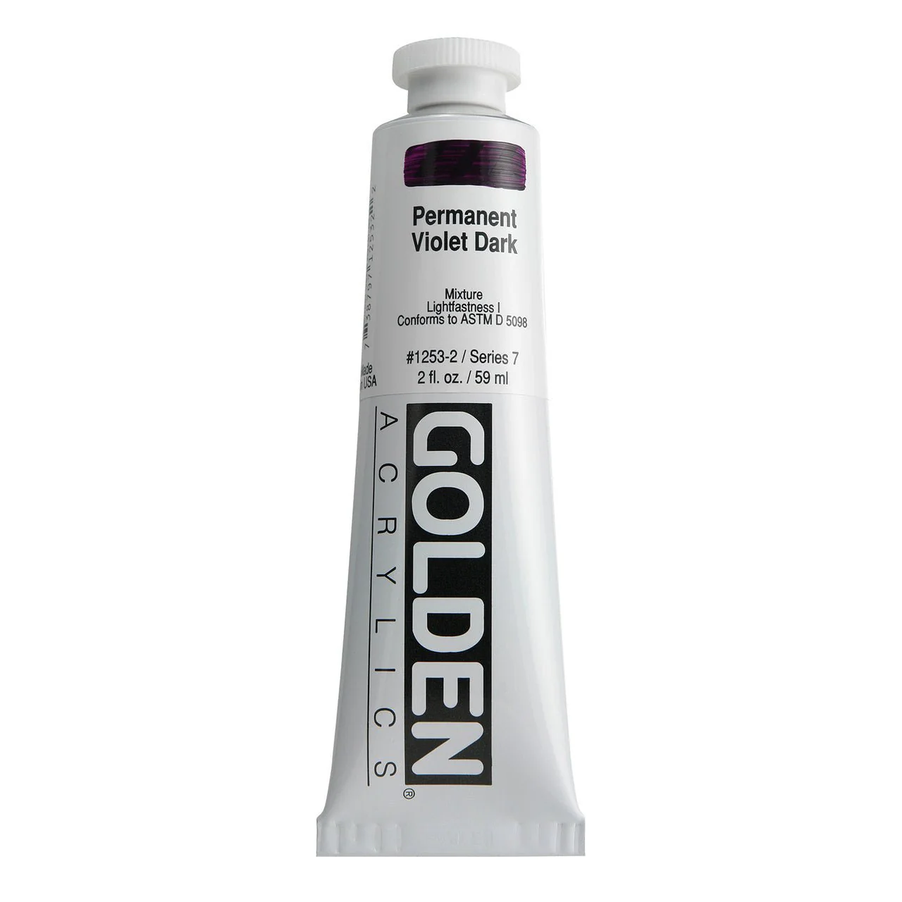 Golden Heavy Body Acrylic Permanent Violet Dark 2 oz