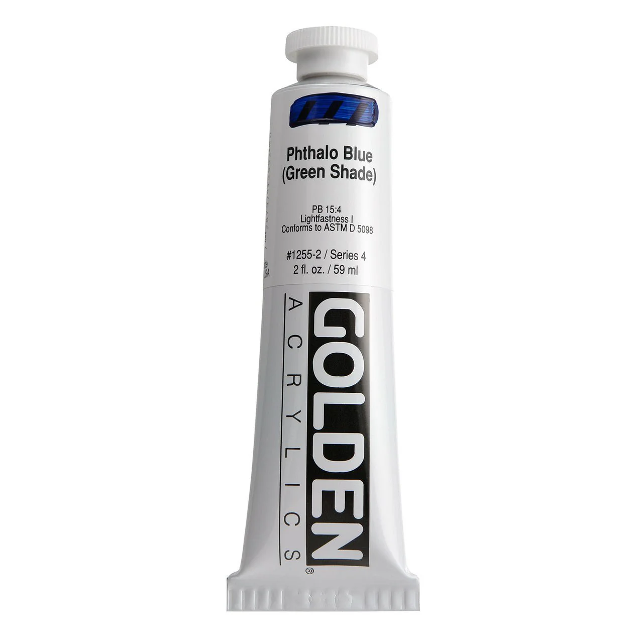 Golden Heavy Body Acrylic Phthalo Blue (green shade) 2 oz