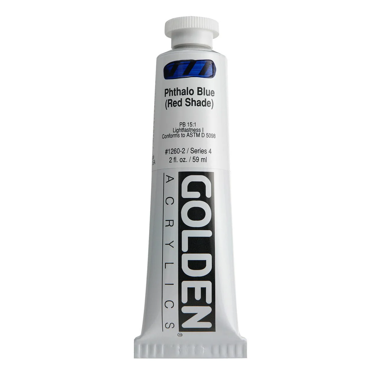 Golden Heavy Body Acrylic Phthalo Blue (red shade) 2 oz