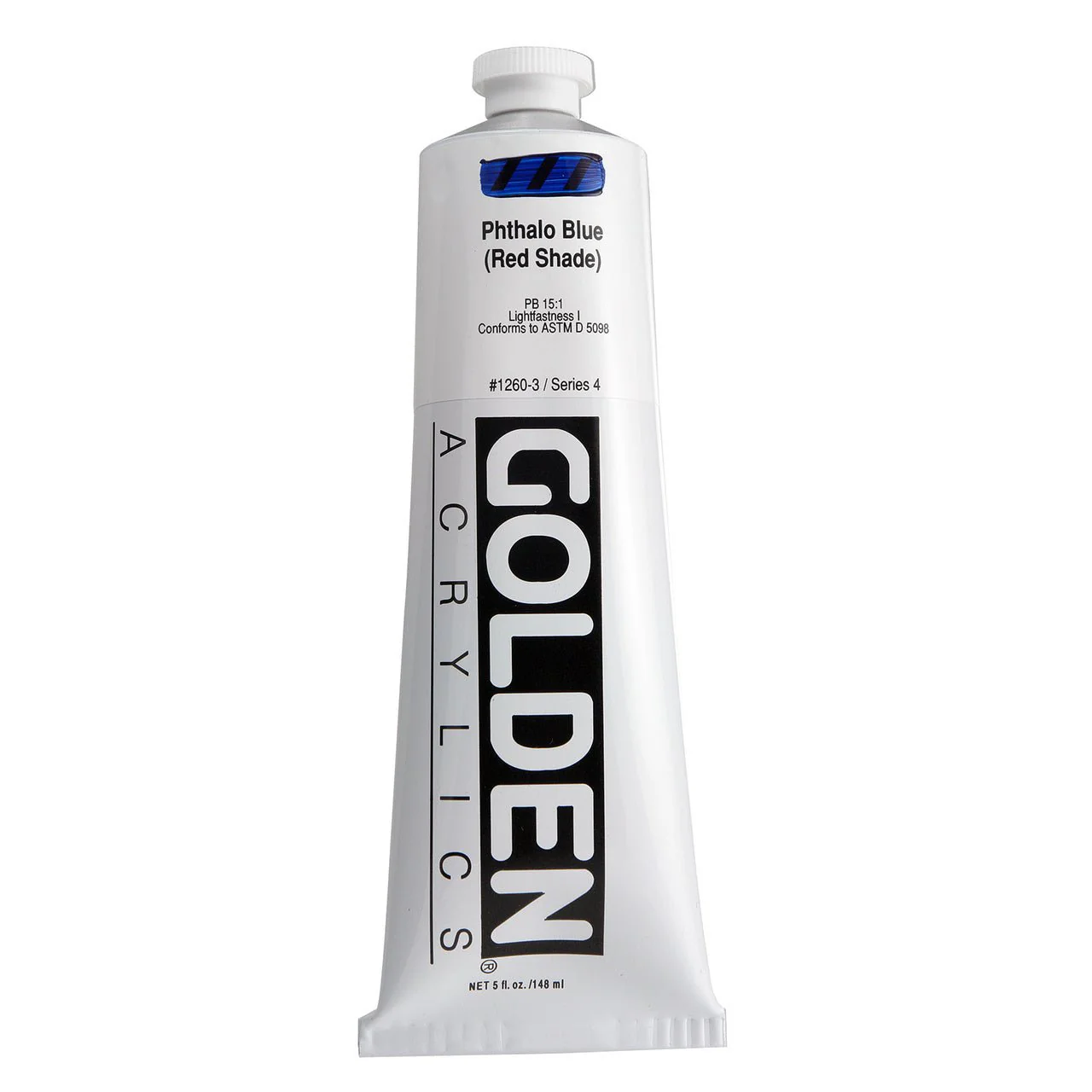 Golden Heavy Body Acrylic Phthalo Blue (red shade) 5 oz