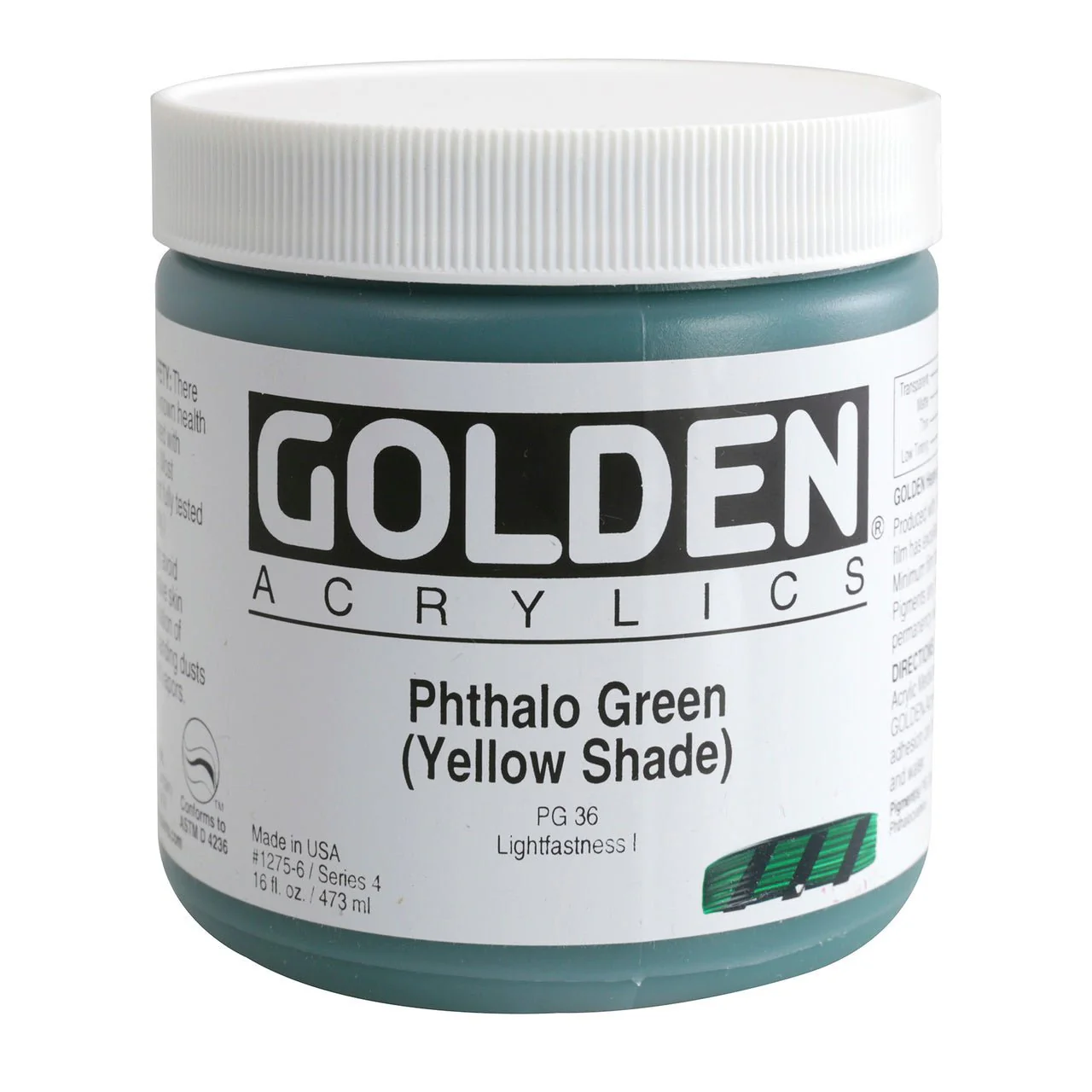 Golden Heavy Body Acrylic Phthalo Green (yellow shade) 16 oz