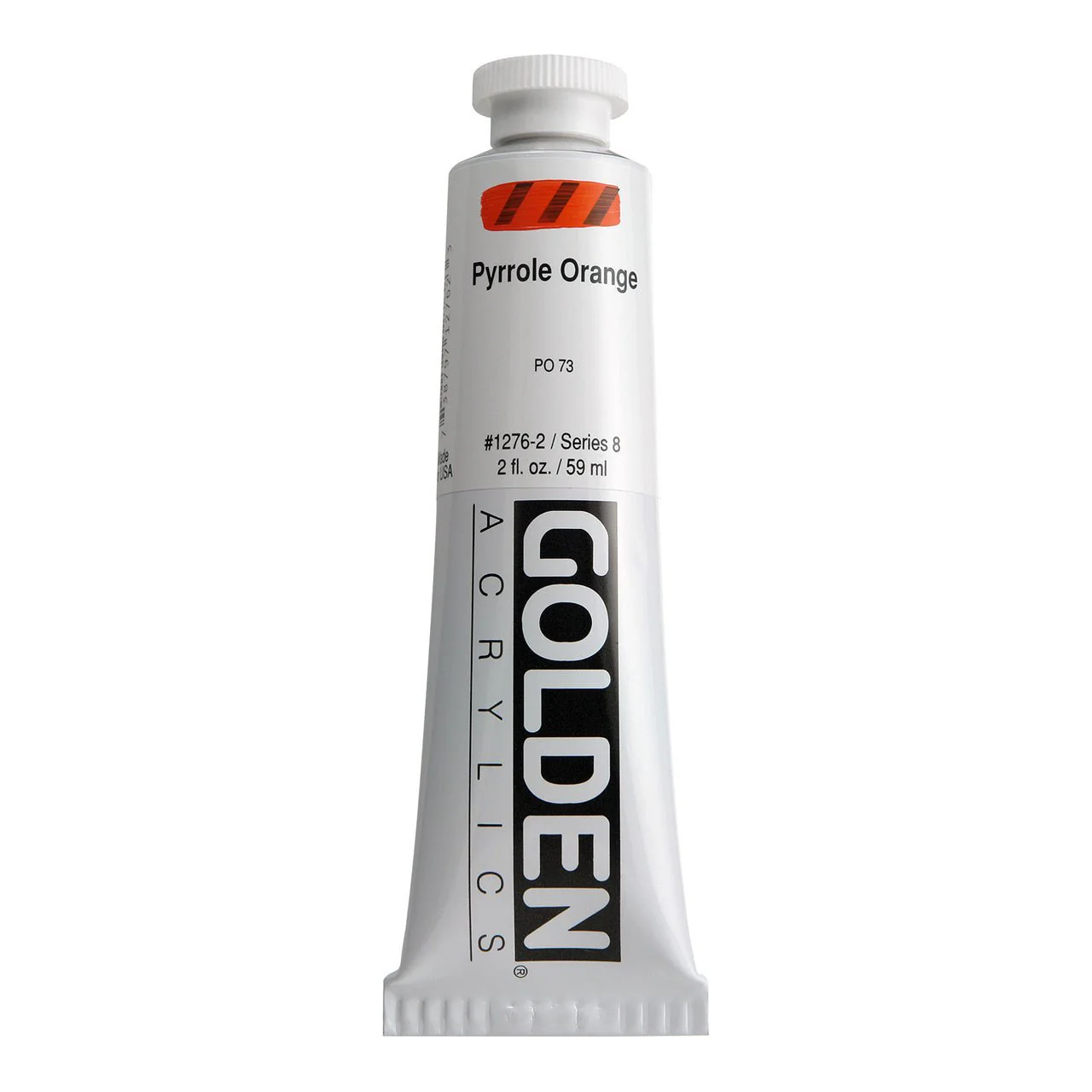 Golden Heavy Body Acrylic Pyrrole Orange 2 oz