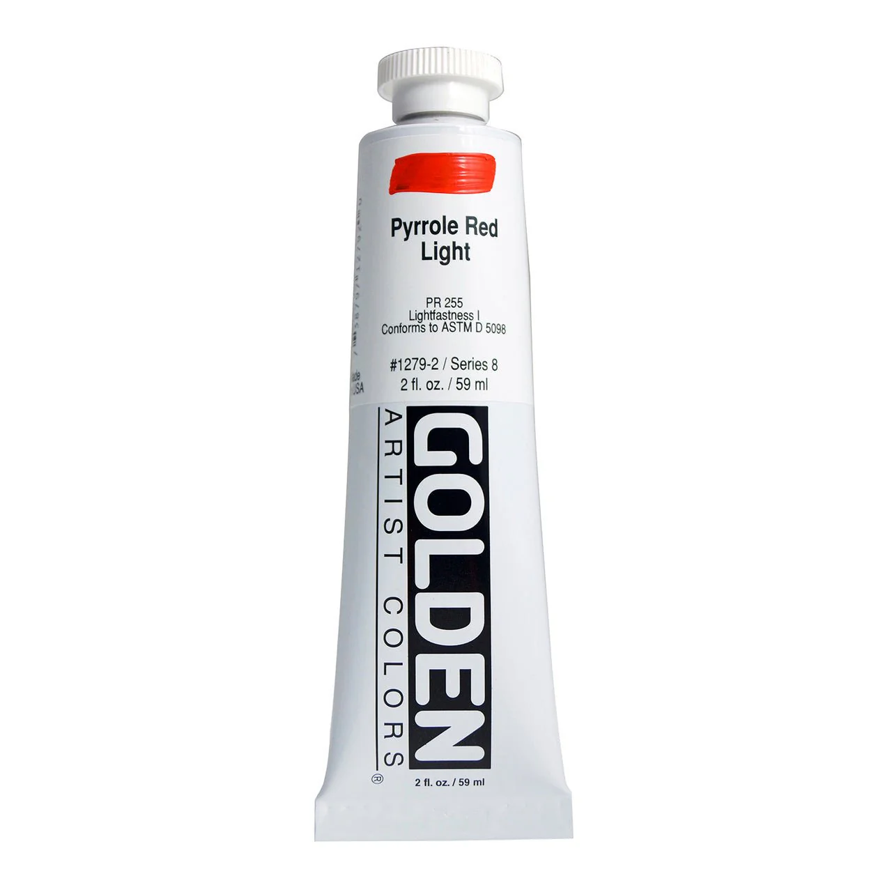 Golden Heavy Body Acrylic Pyrrole Red Light 2 oz