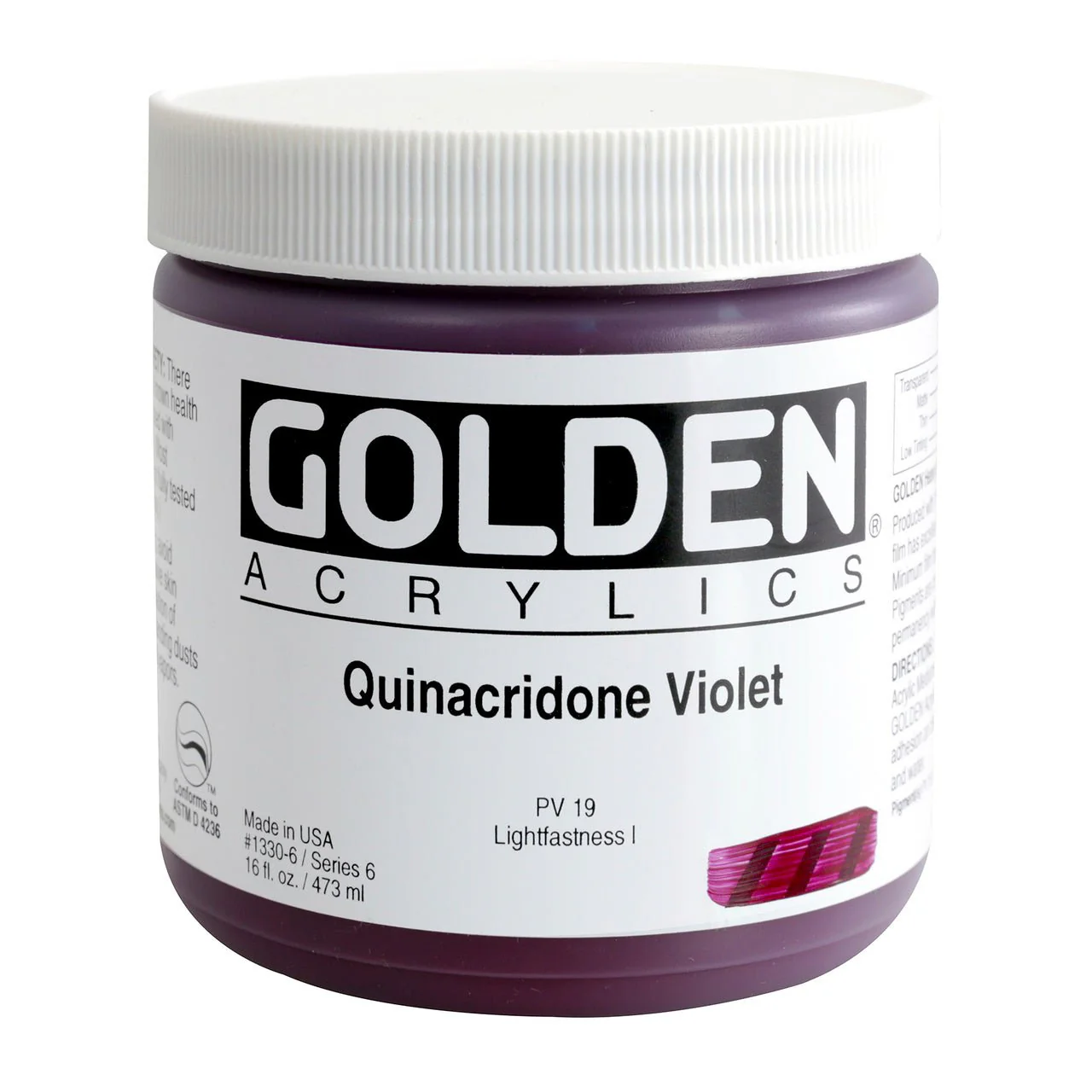 Golden Heavy Body Acrylic Quinacridone Violet 16 oz DISCONTINUED BY GOLDEN