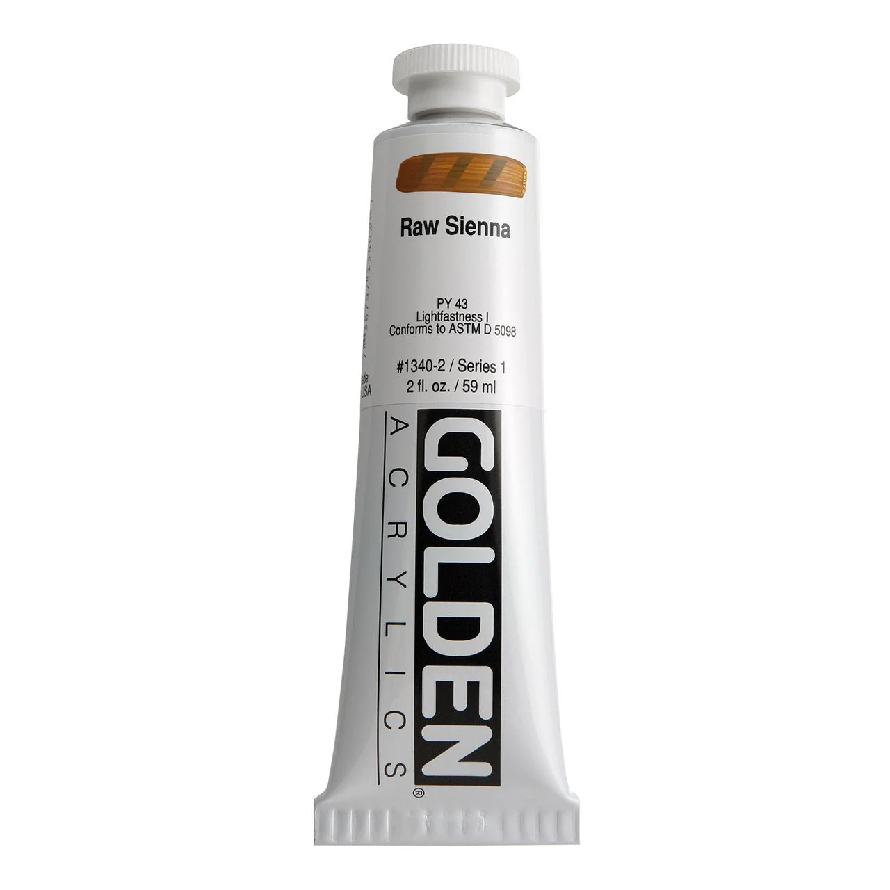Golden Heavy Body Acrylic Raw Sienna 2 oz