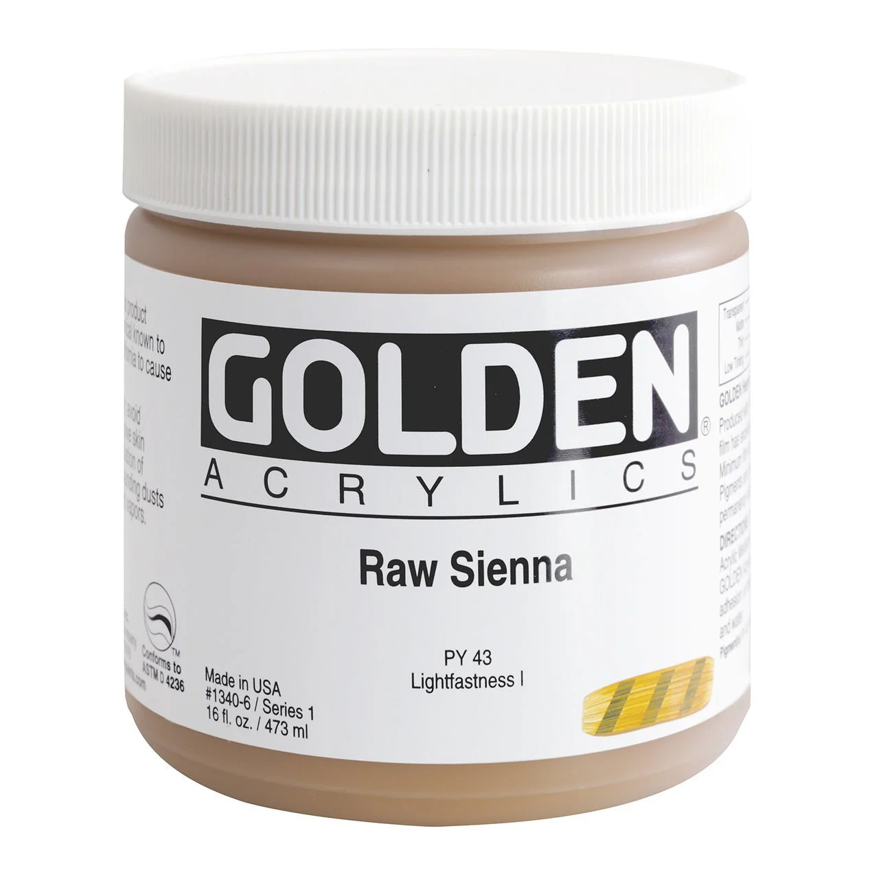 Golden Heavy Body Acrylic Raw Sienna 16 oz