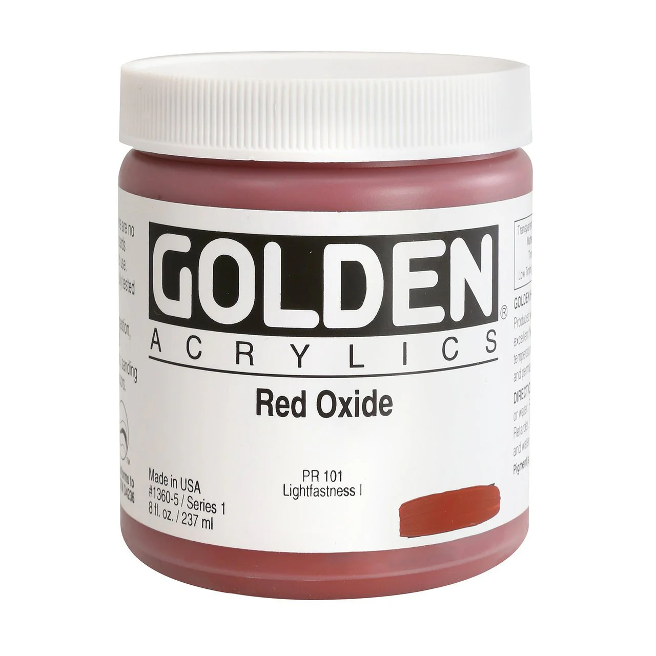 Golden Heavy Body Acrylic Red Oxide 8 oz