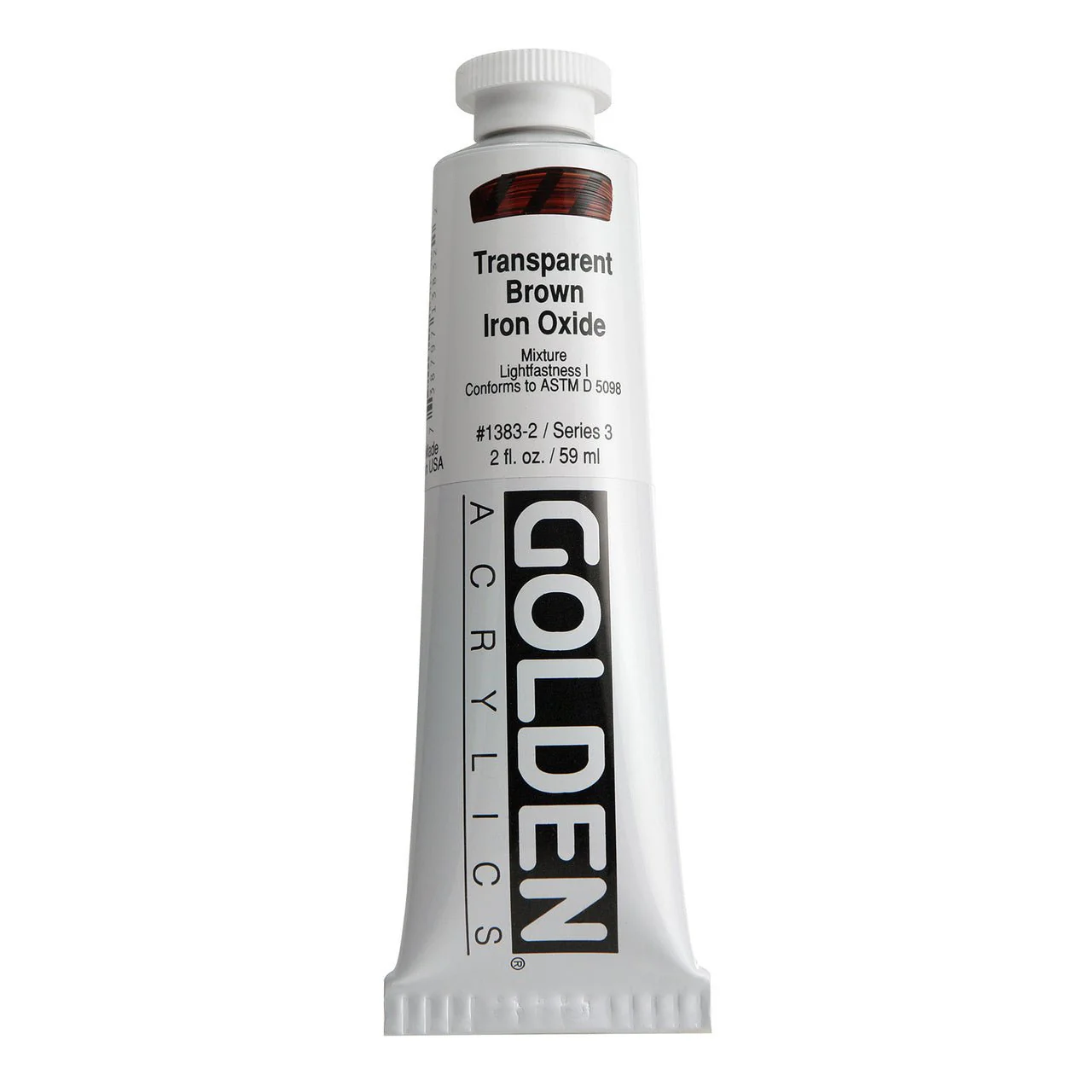 Golden Heavy Body Acrylic Transparent Brown Iron Oxide 2 oz