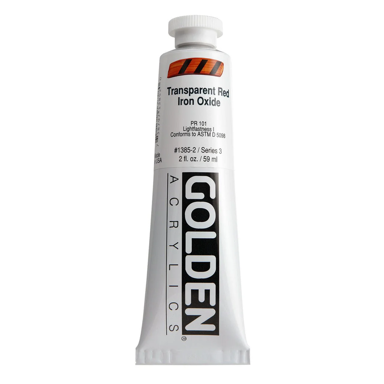 Golden Heavy Body Acrylic Transparent Red Iron Oxide 2 oz