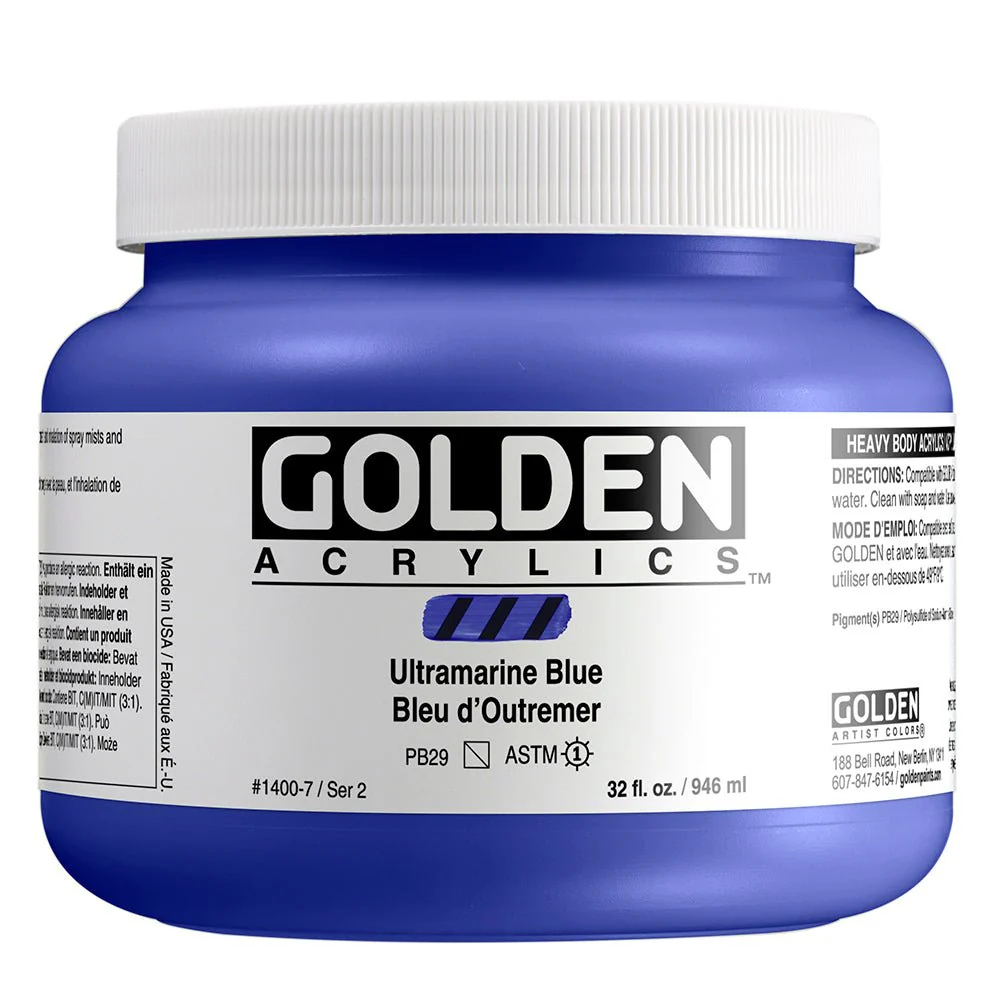 Golden Heavy Body Acrylic Ultramarine Blue 32 oz