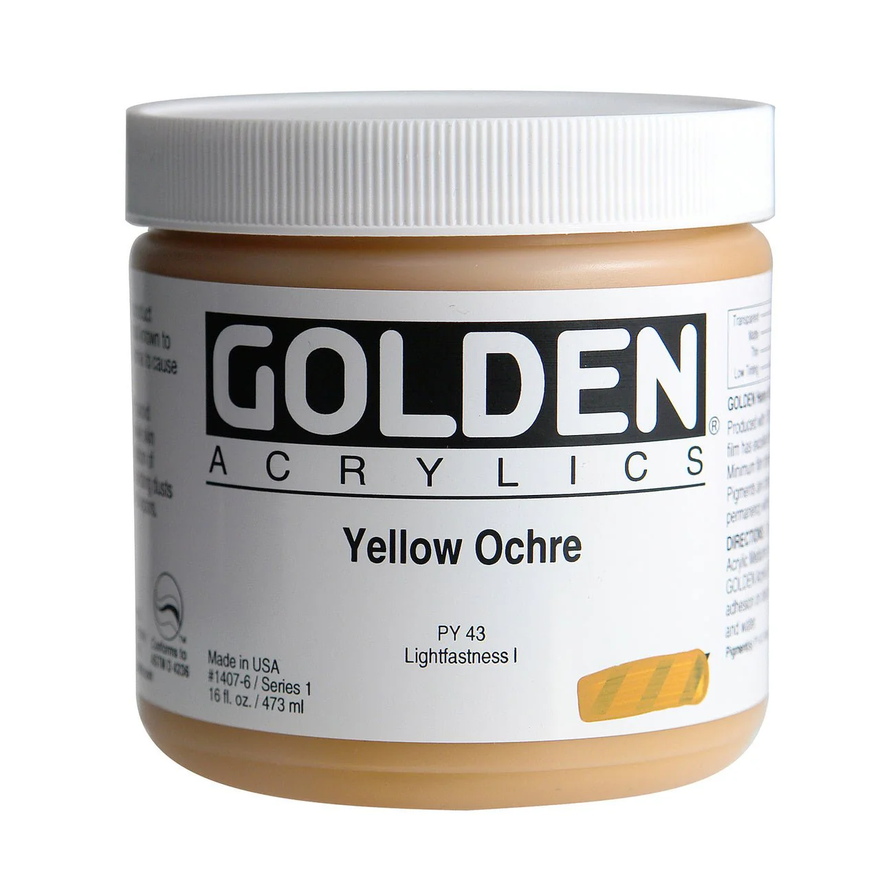 Golden Heavy Body Acrylic Yellow Ochre 16 oz