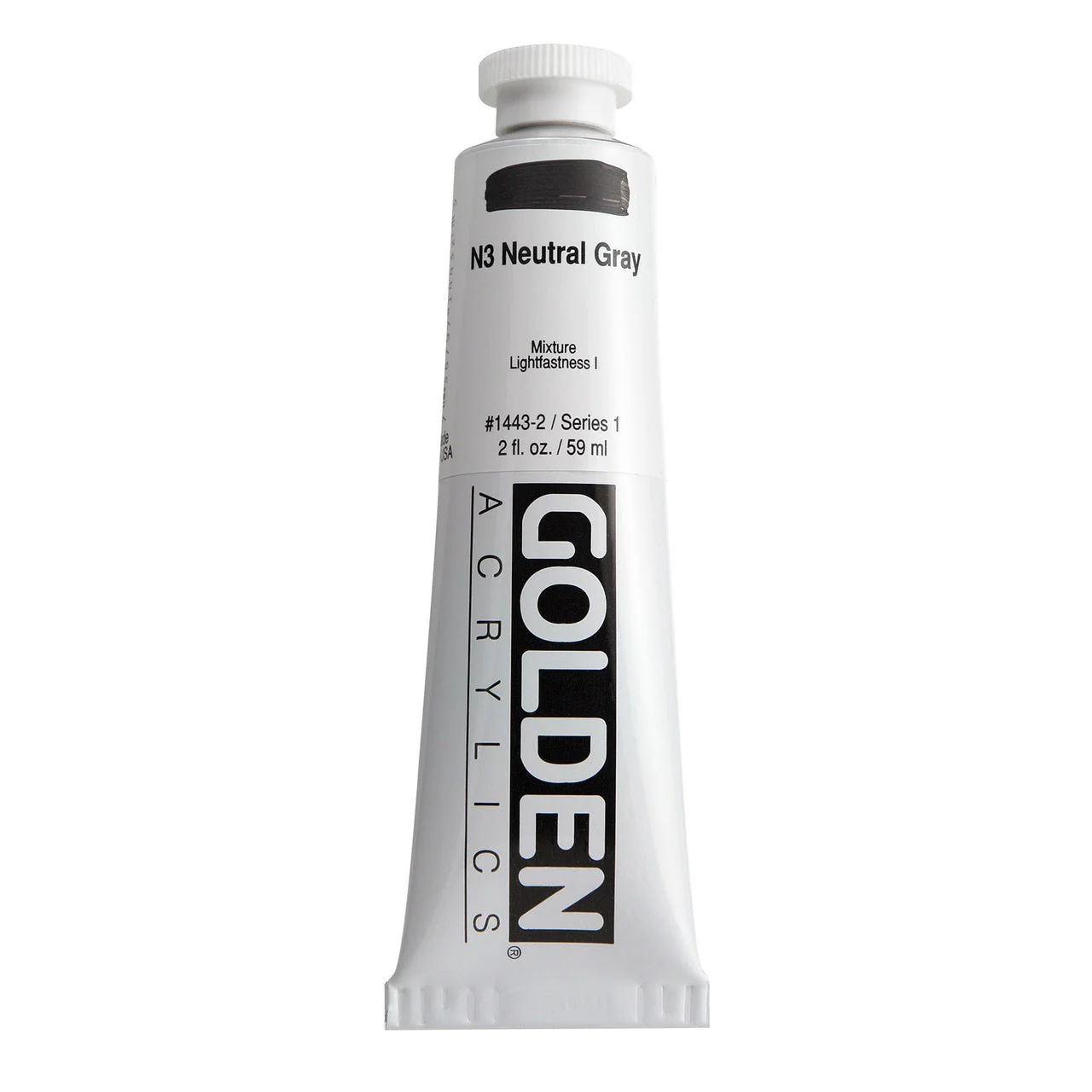 Golden Heavy Body Acrylic Neutral Grey N3 2 oz