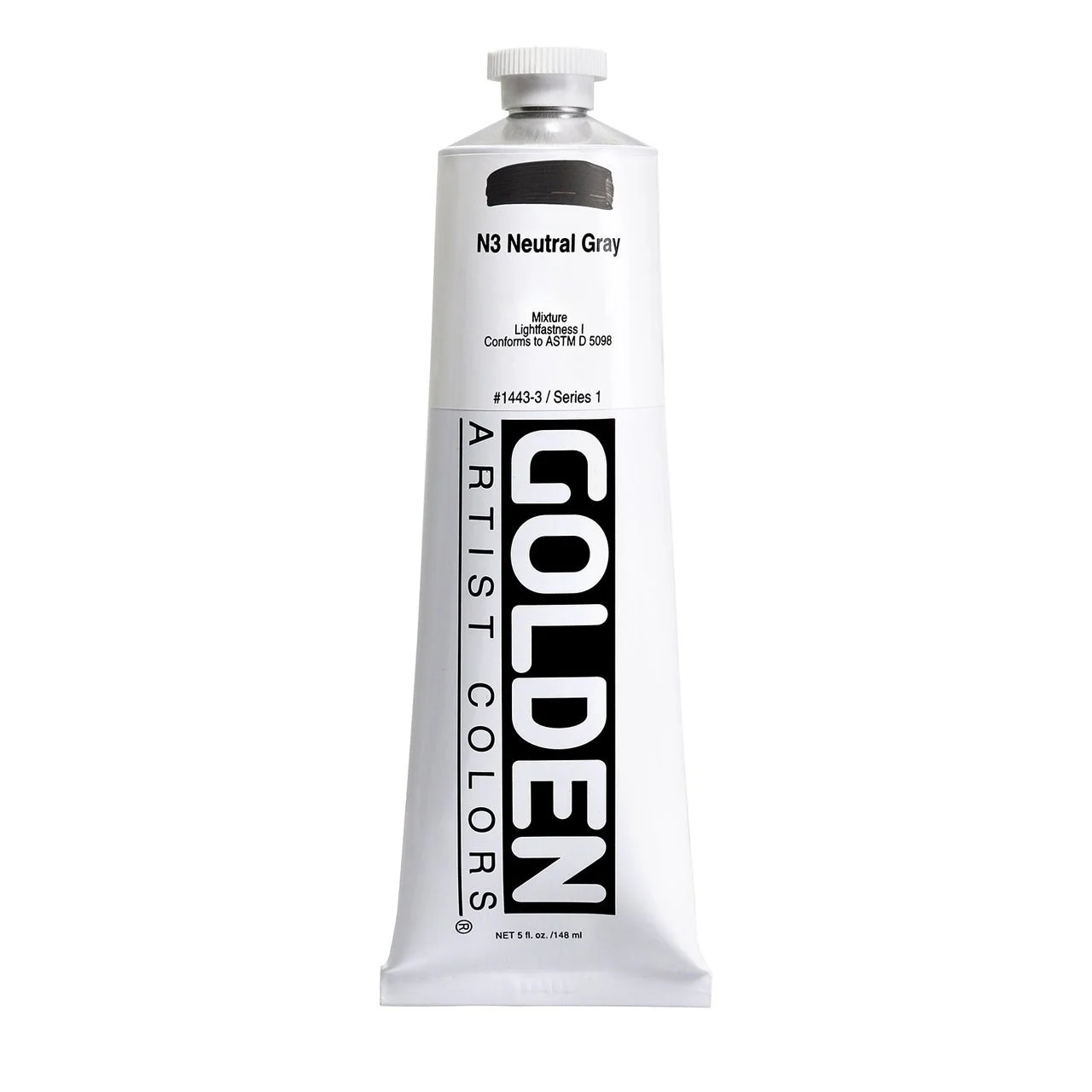 Golden Heavy Body Acrylic Neutral Gray N3 5 oz