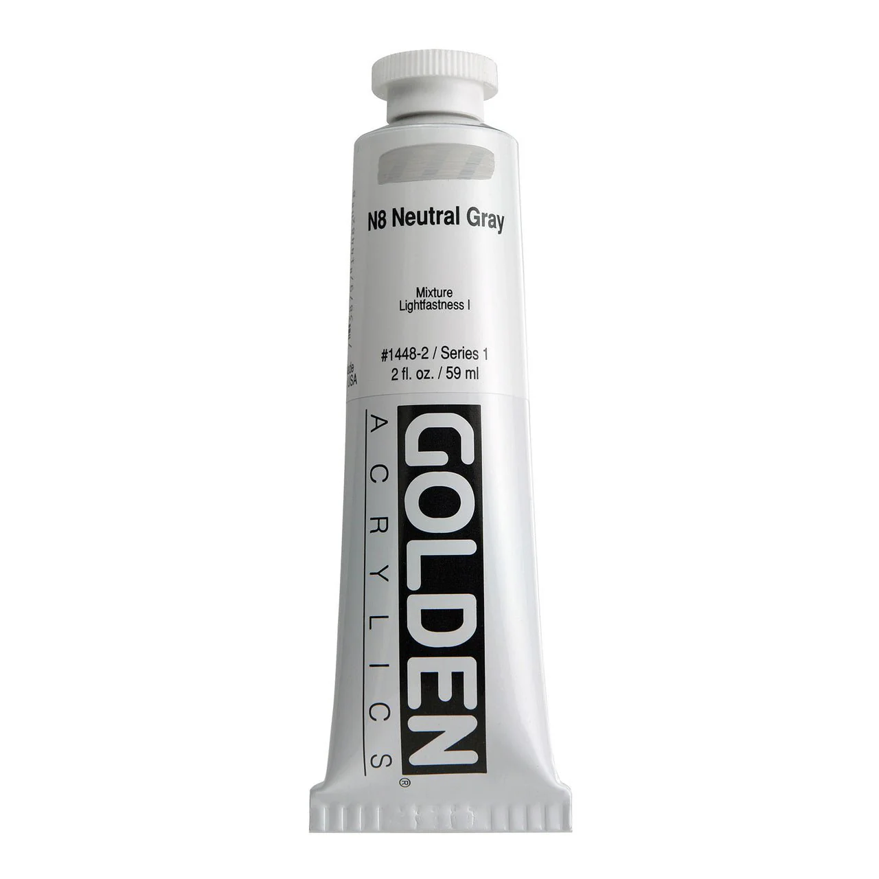 Golden Heavy Body Acrylic Neutral Grey N8 2 oz
