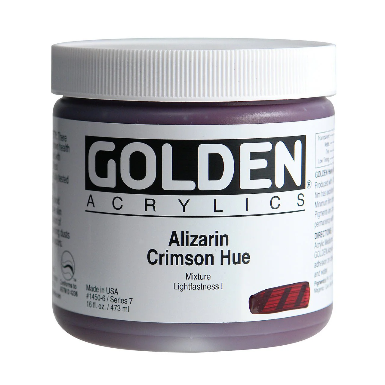 Golden Heavy Body Acrylic Alizarin Crimson Hue 16 oz