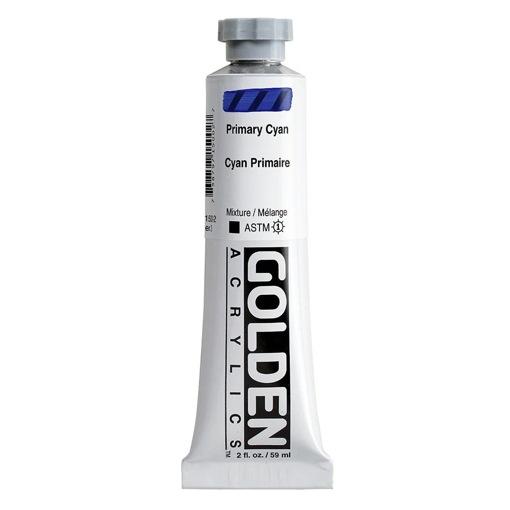 Golden Heavy Body Acrylic Primary Cyan 2 oz